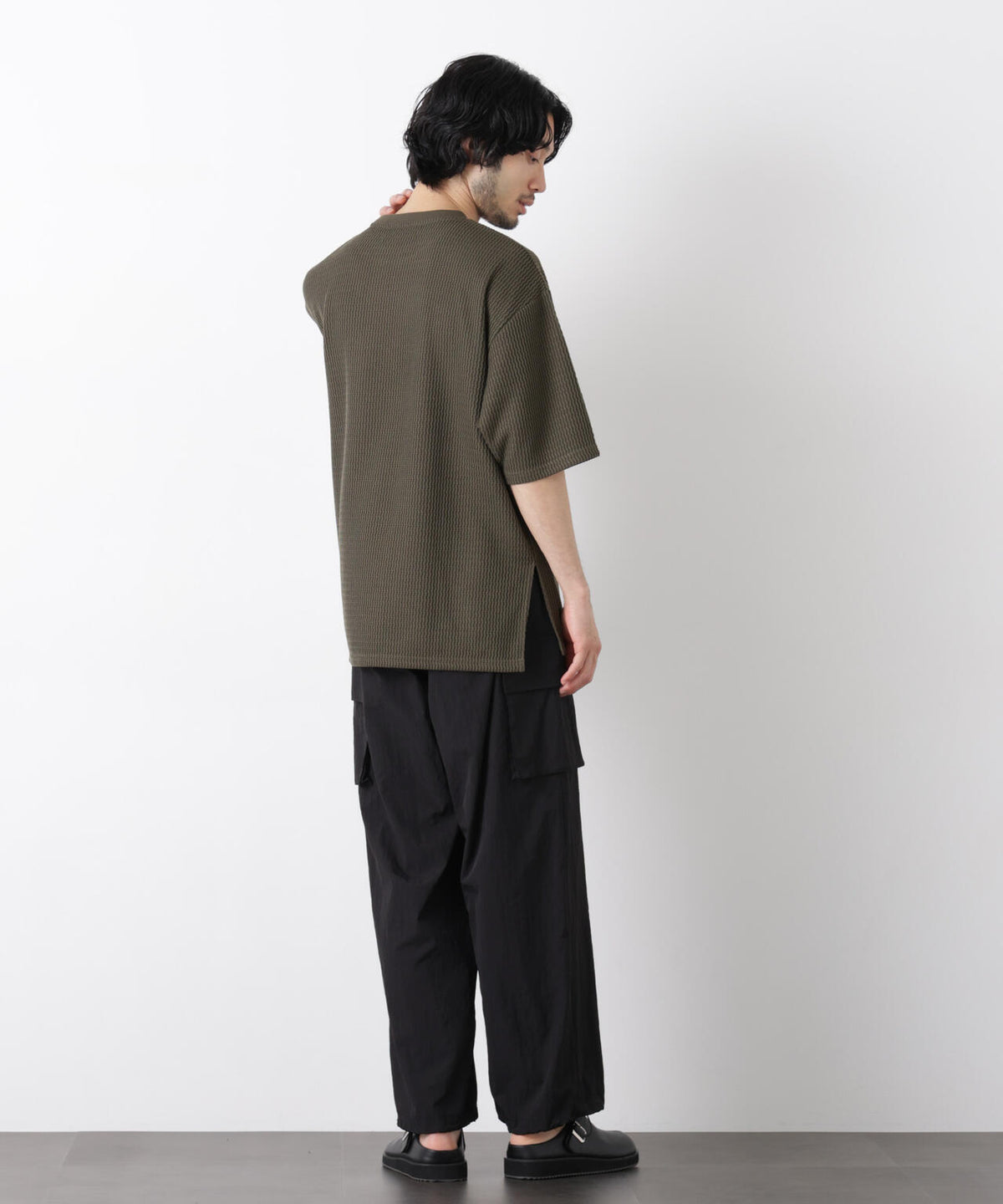 ジャガードニットソーTシャツ 半袖(セットアップ可) 6726124218
