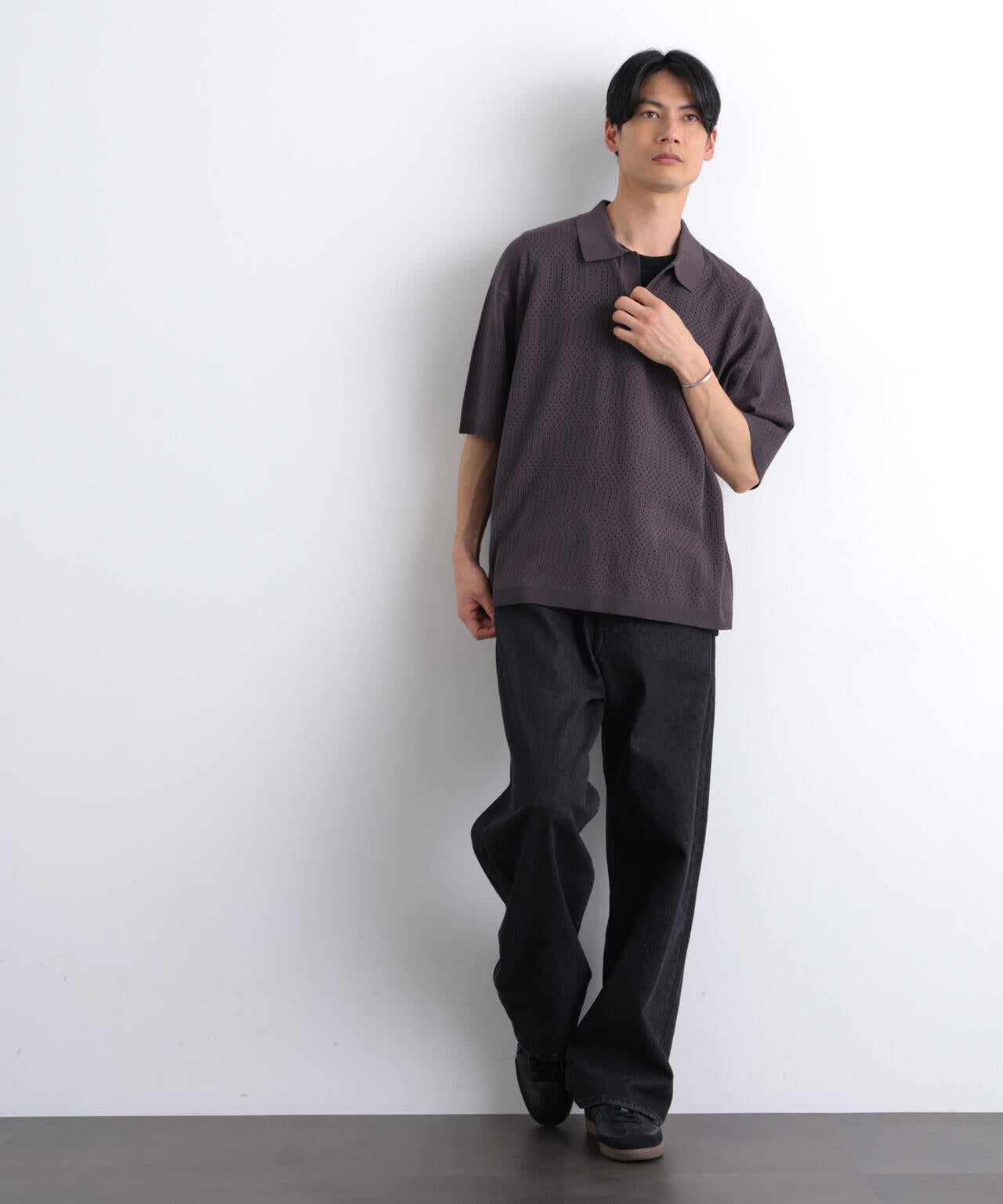 スキッパーテックニットポロシャツ/半袖 6726124219