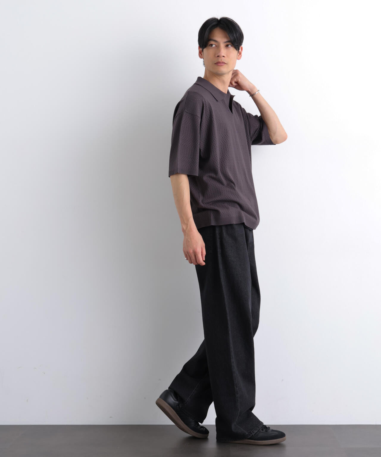 スキッパーテックニットポロシャツ/半袖 6726124219