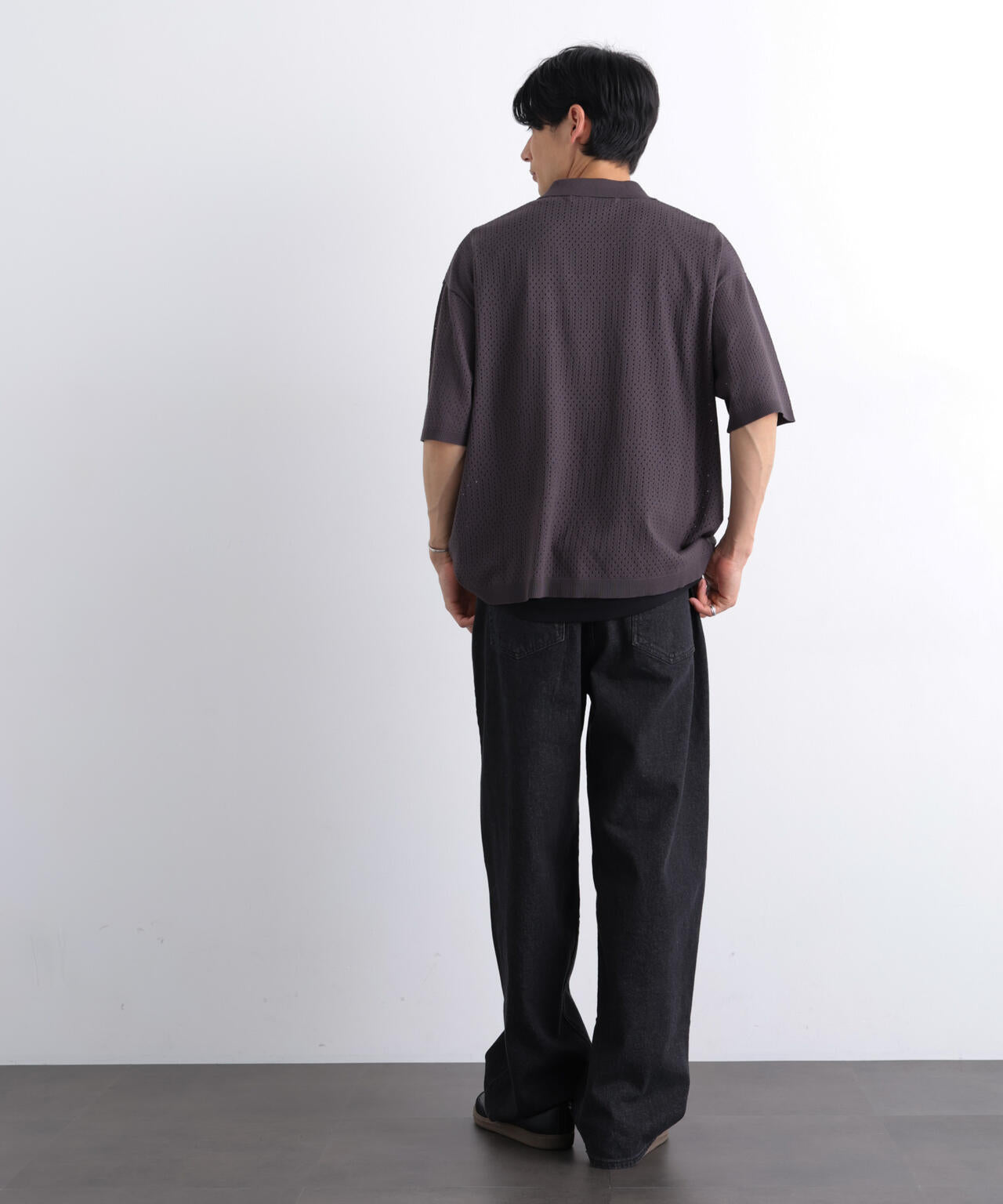 スキッパーテックニットポロシャツ/半袖 6726124219