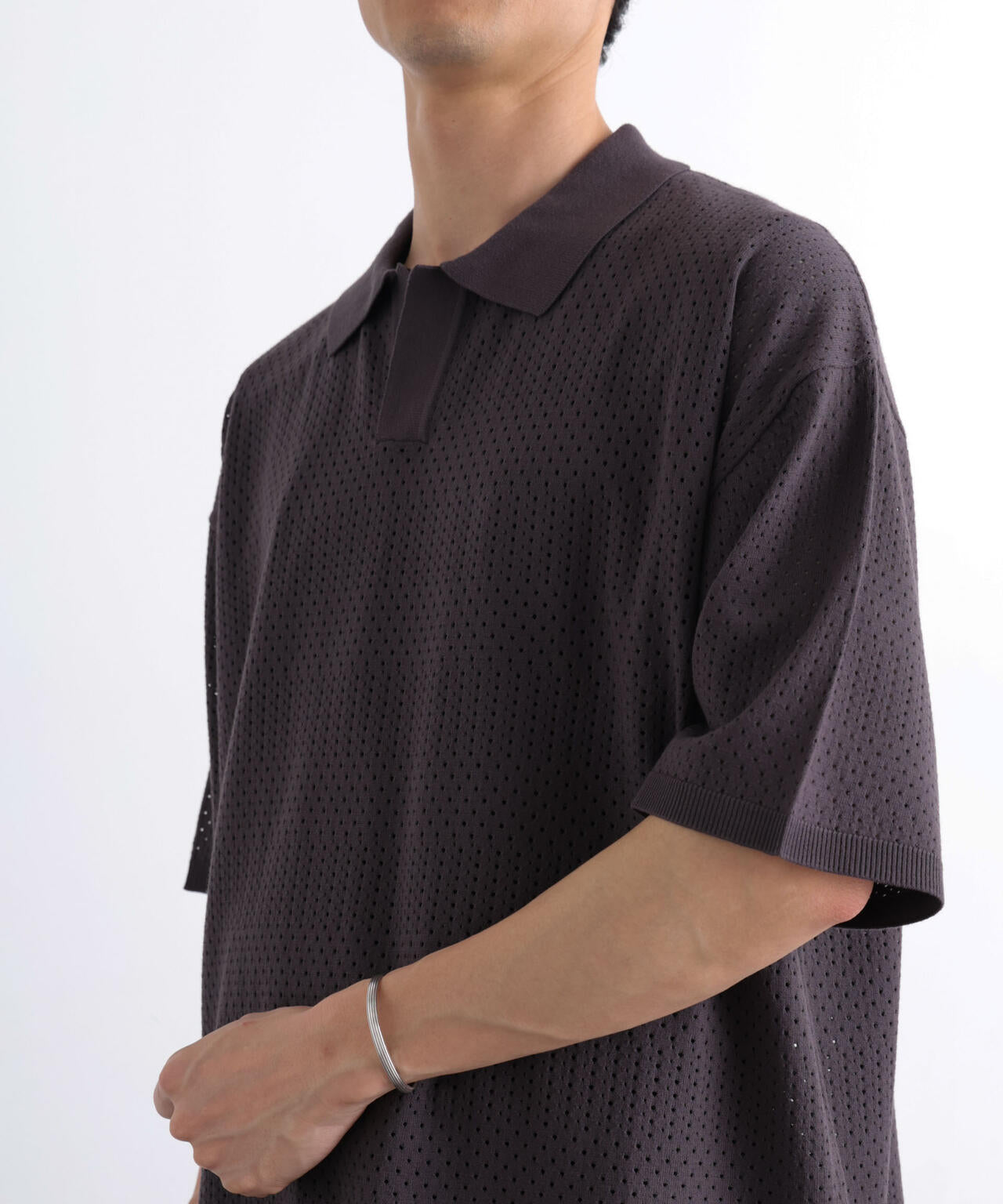 スキッパーテックニットポロシャツ/半袖 6726124219