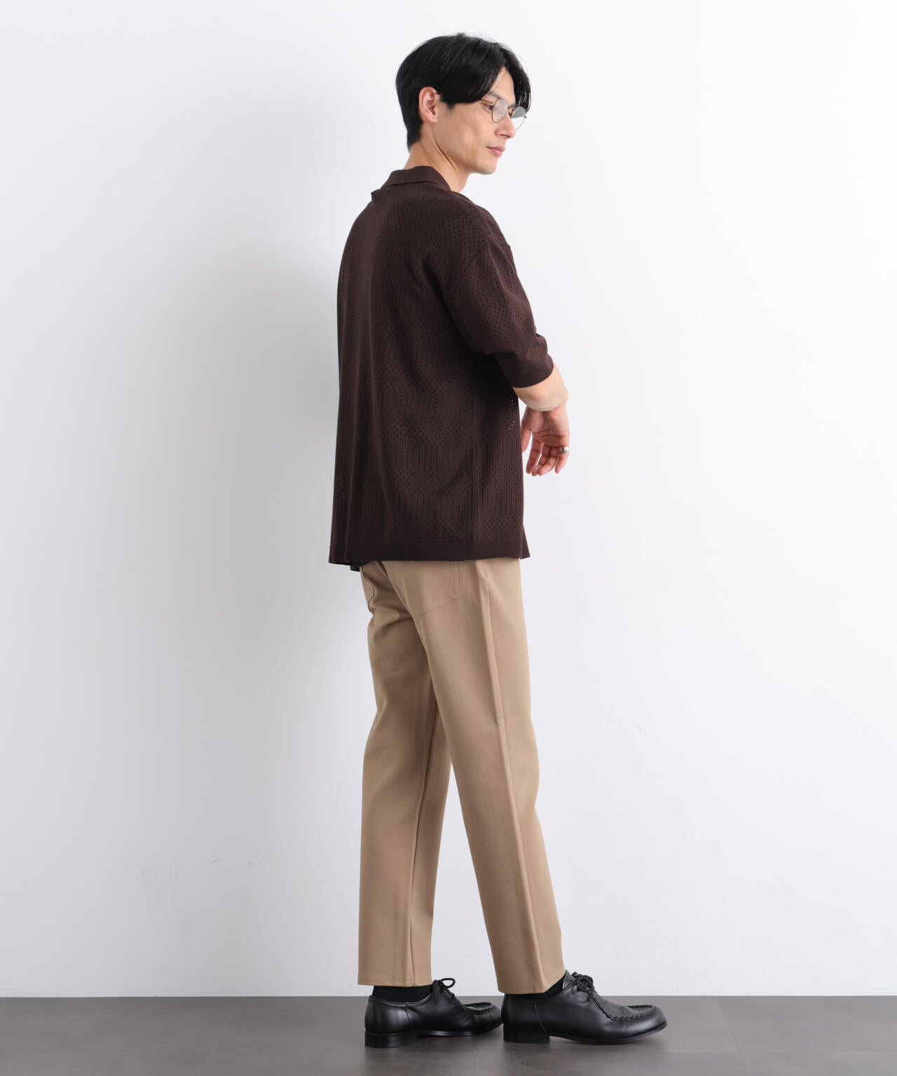 スキッパーテックニットポロシャツ/半袖 6726124219