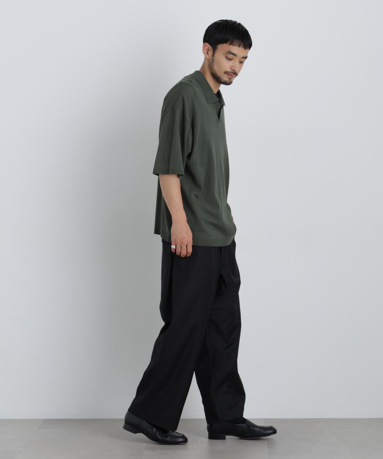 スキッパーテックニットポロシャツ/半袖 6726124219