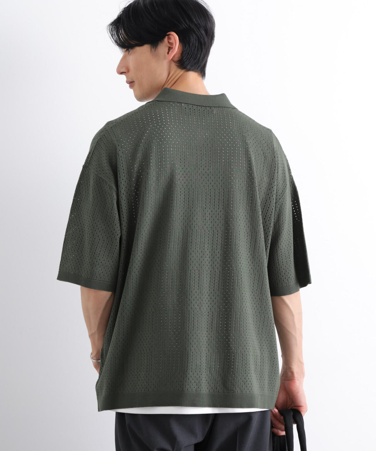 スキッパーテックニットポロシャツ/半袖 6726124219
