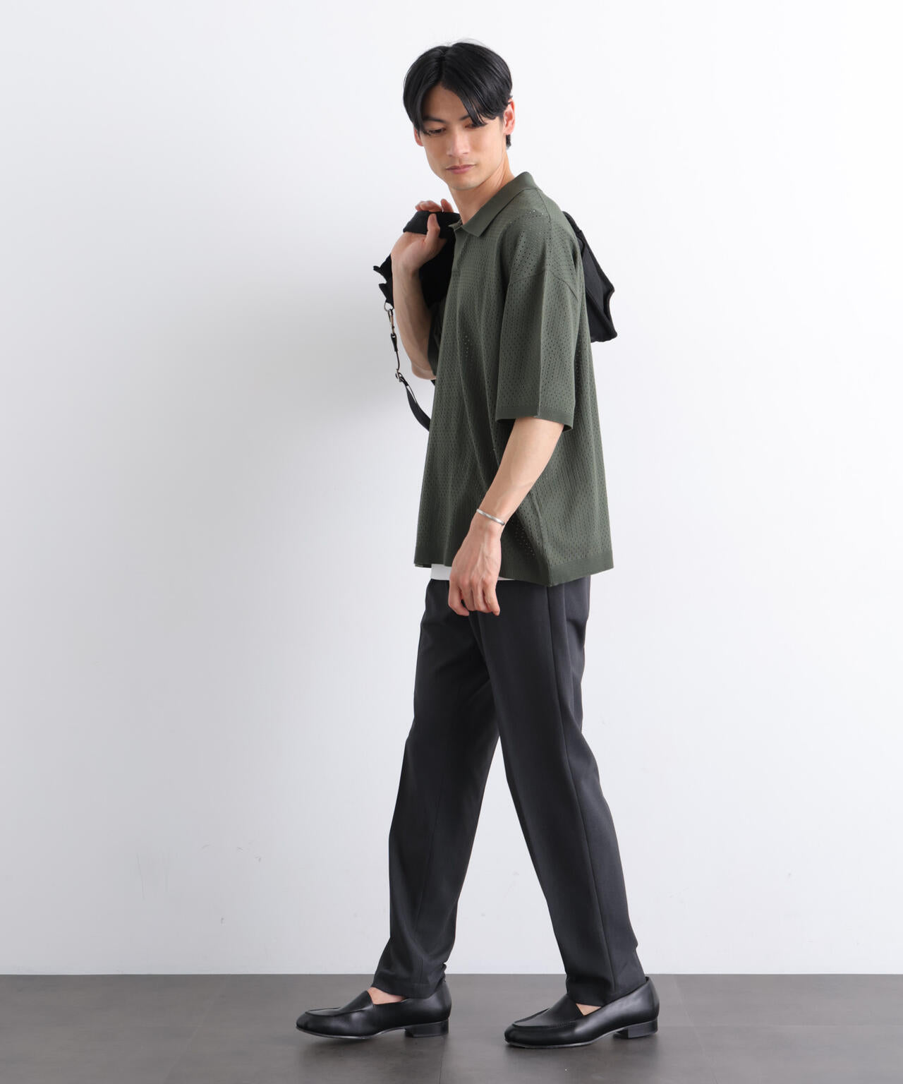 スキッパーテックニットポロシャツ/半袖 6726124219