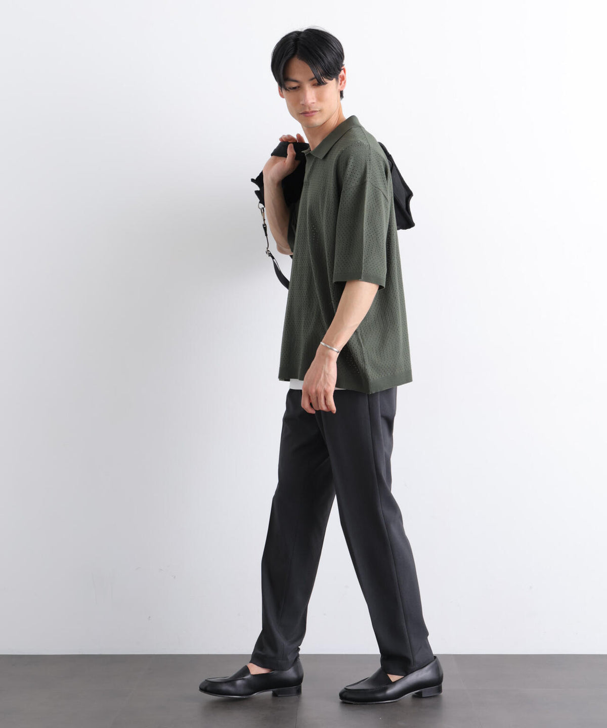 スキッパーテックニットポロシャツ/半袖 6726124219