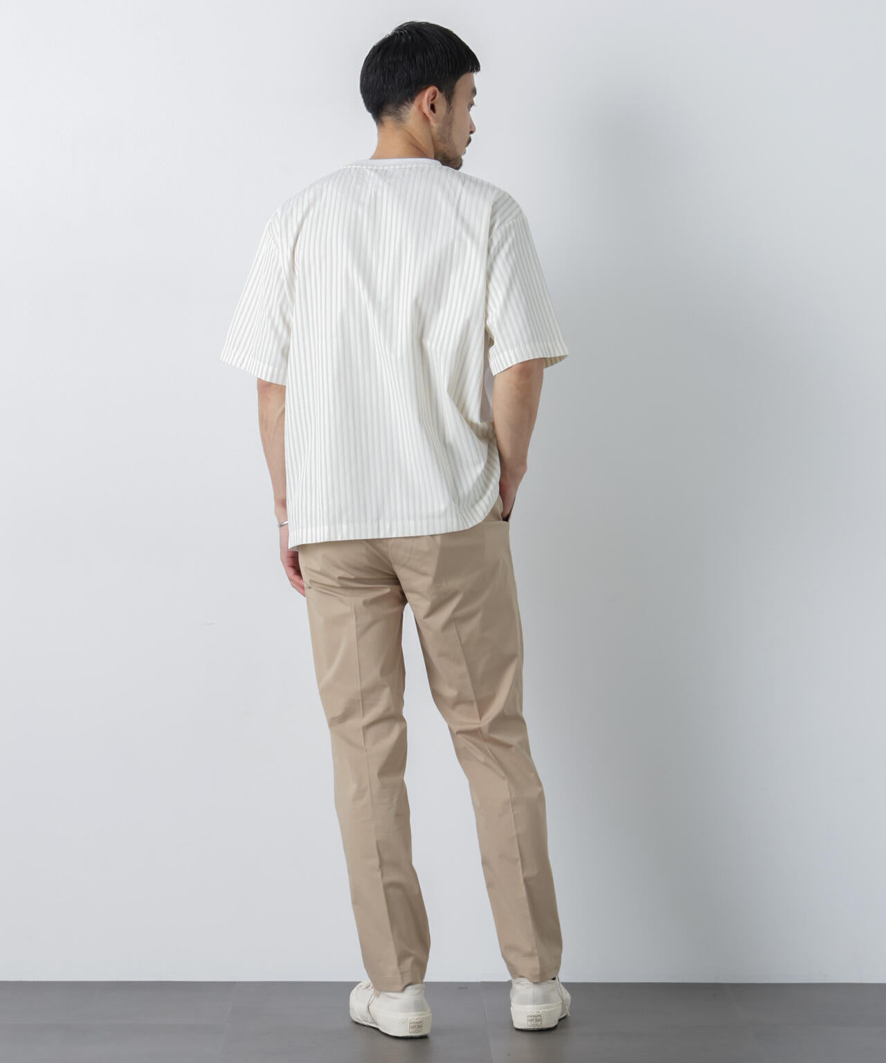 スムース布帛ドッキングTシャツ 半袖 6726124229