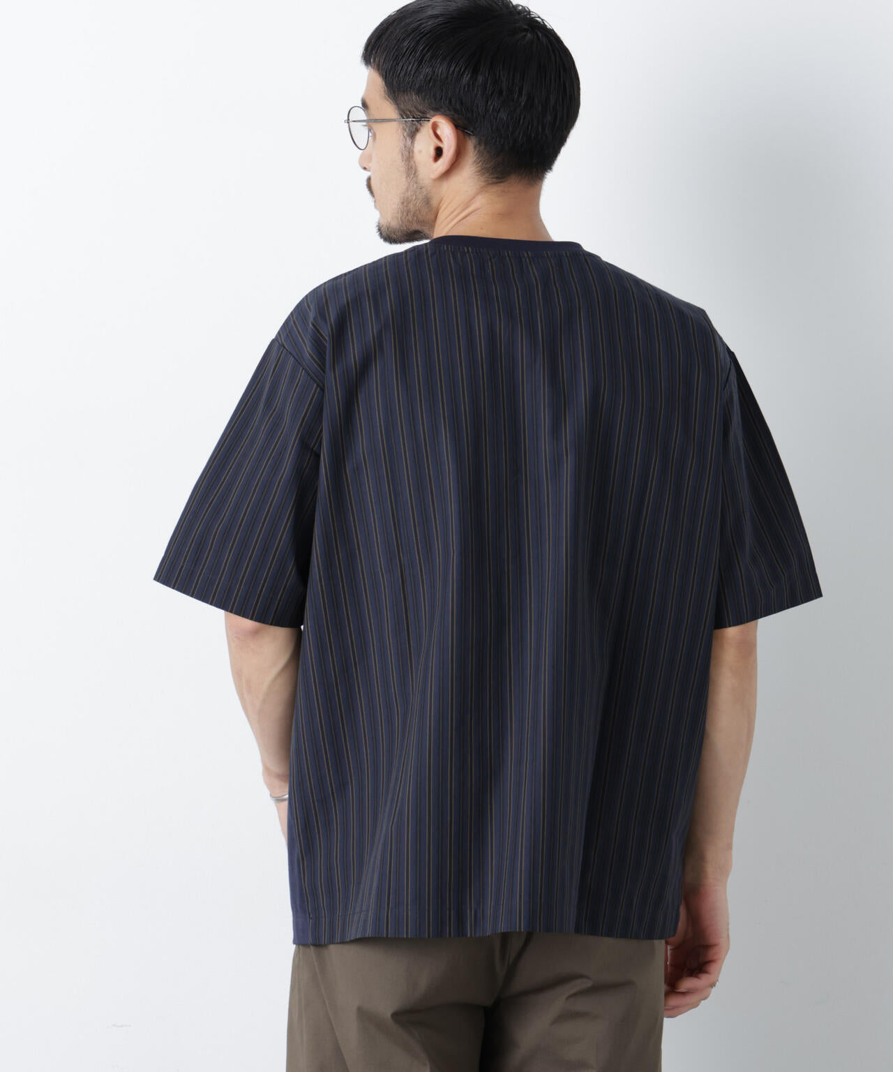 スムース布帛ドッキングTシャツ 半袖 6726124229