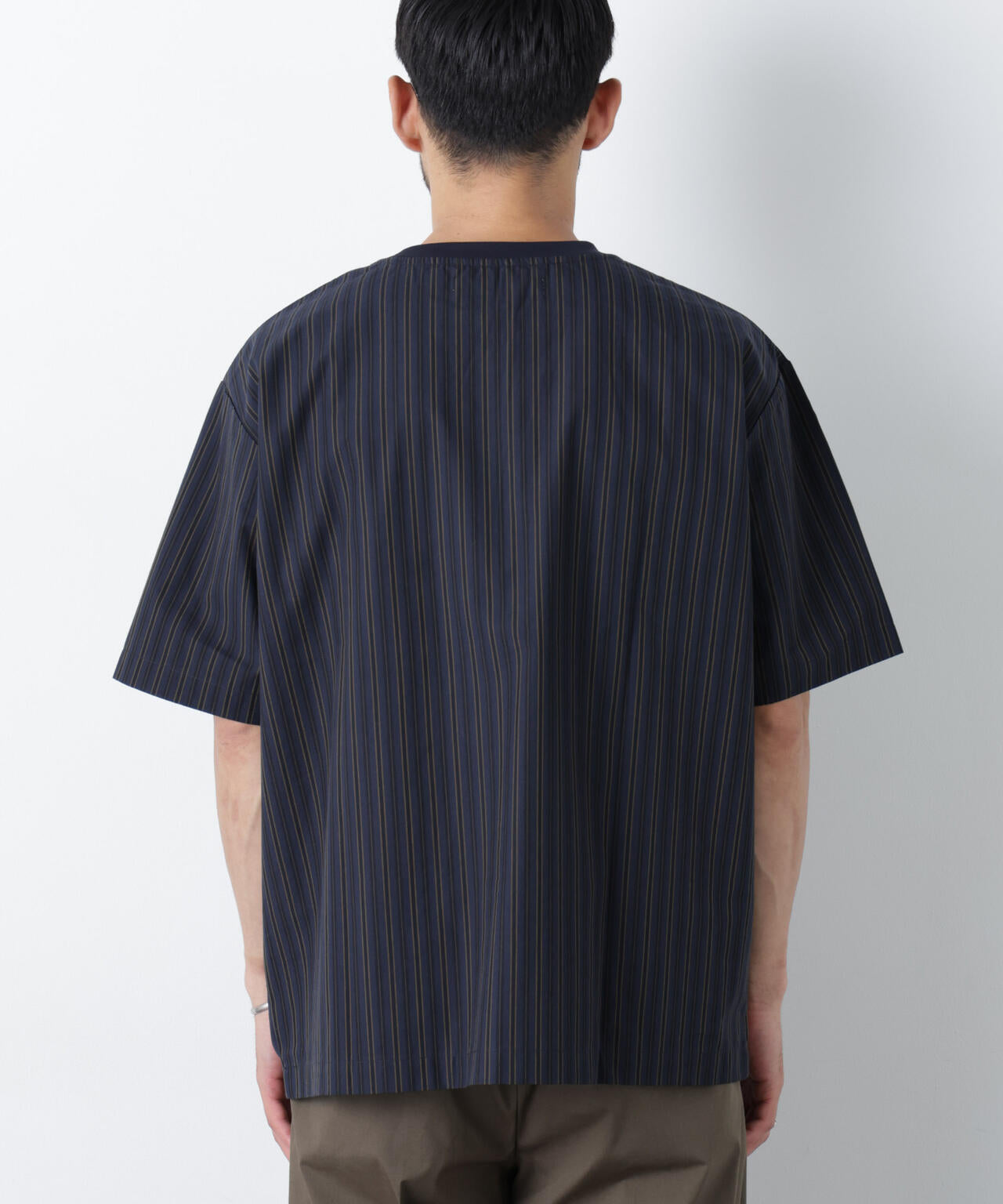 スムース布帛ドッキングTシャツ 半袖 6726124229