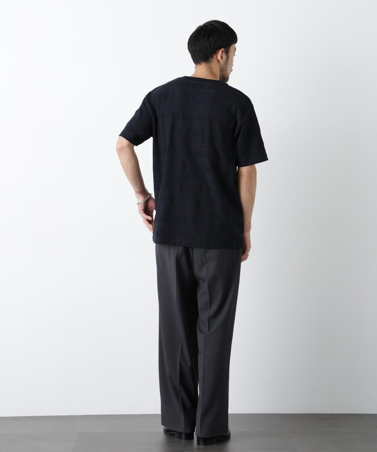 リンクスジャガードTシャツ 半袖 6726124238