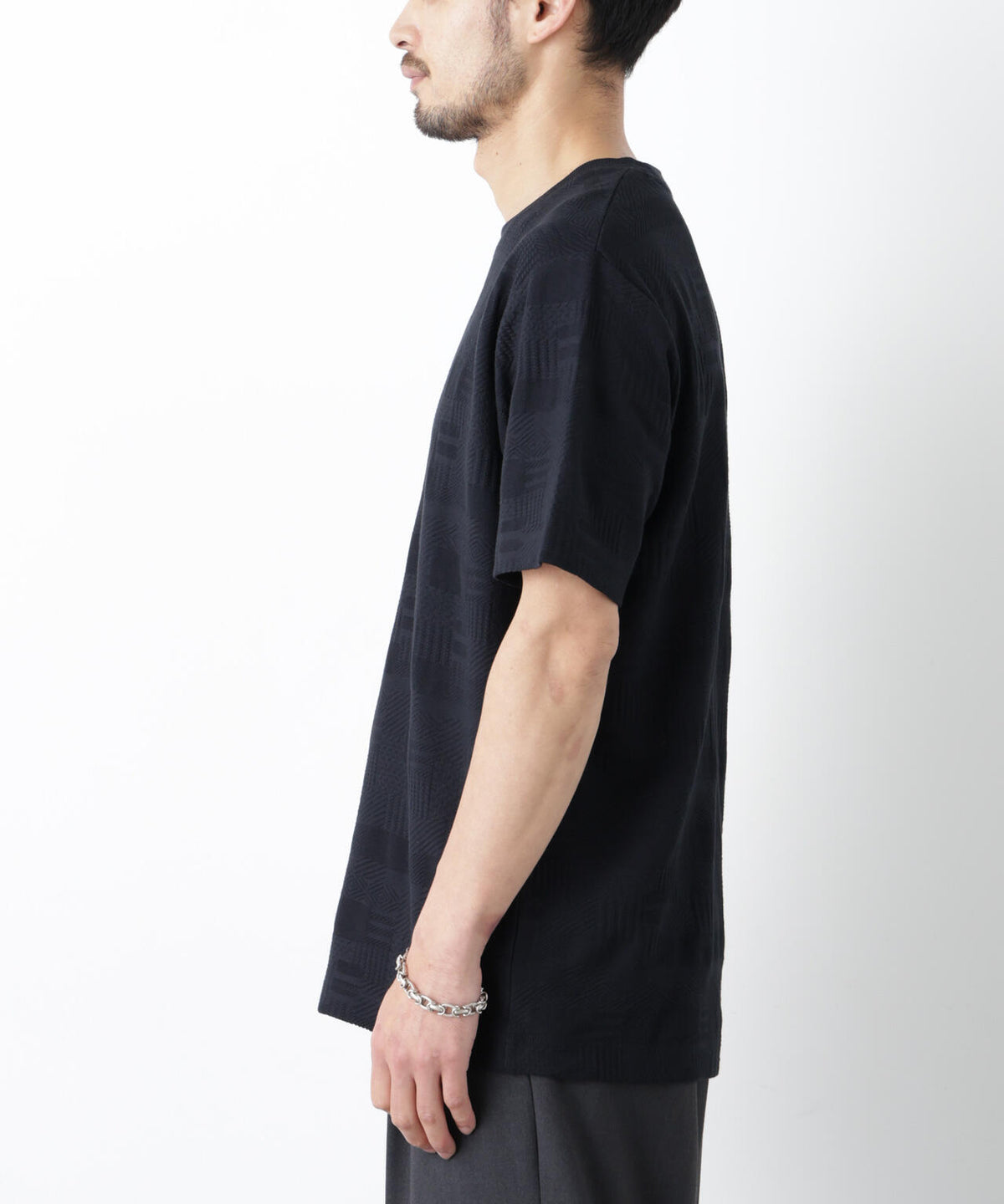 リンクスジャガードTシャツ 半袖 6726124238