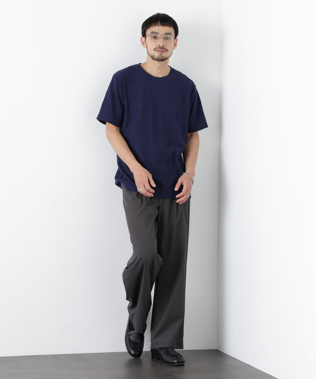 リンクスジャガードTシャツ 半袖 6726124238
