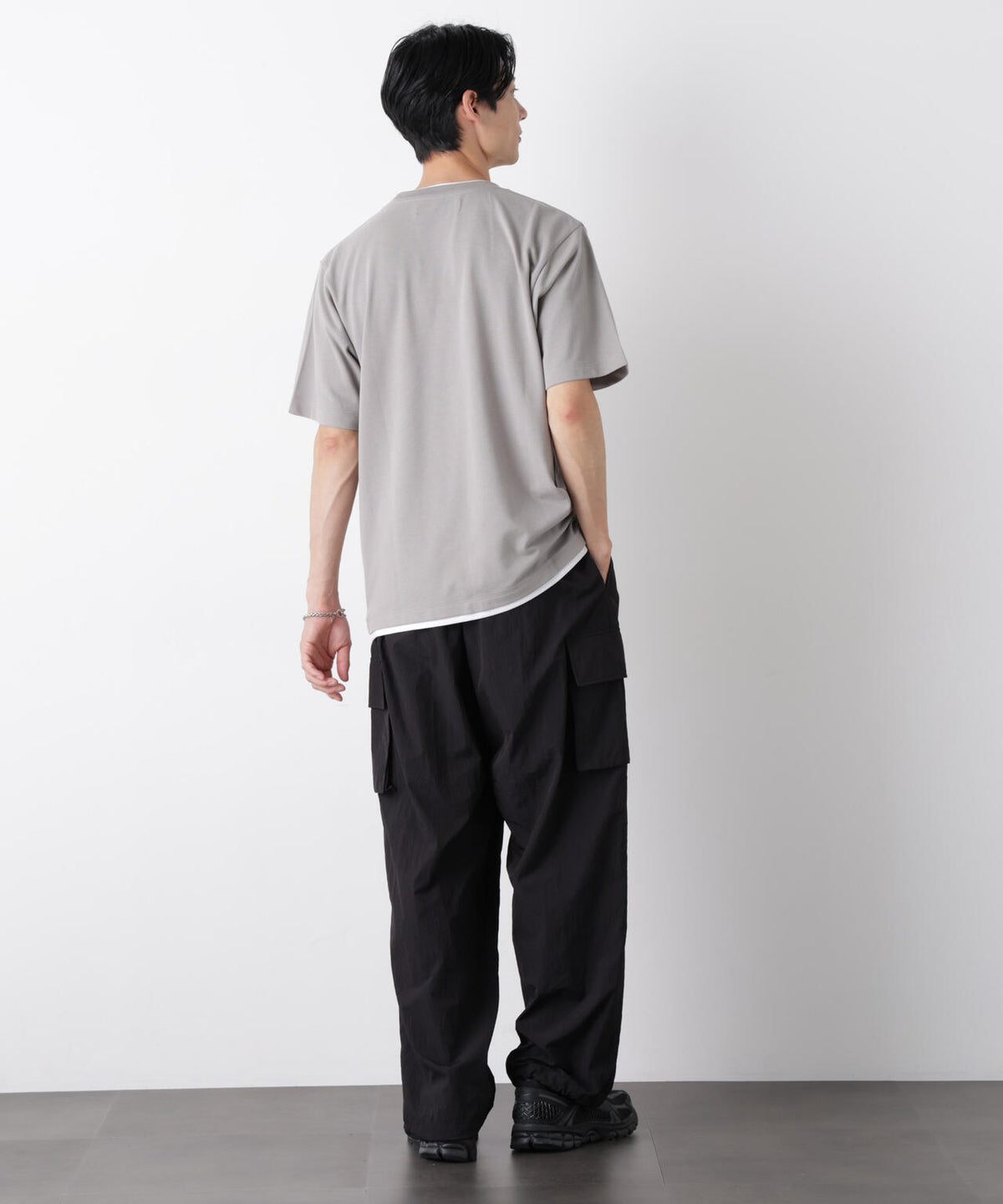 フェイクレイヤード鹿の子Tシャツ 半袖 6726124241