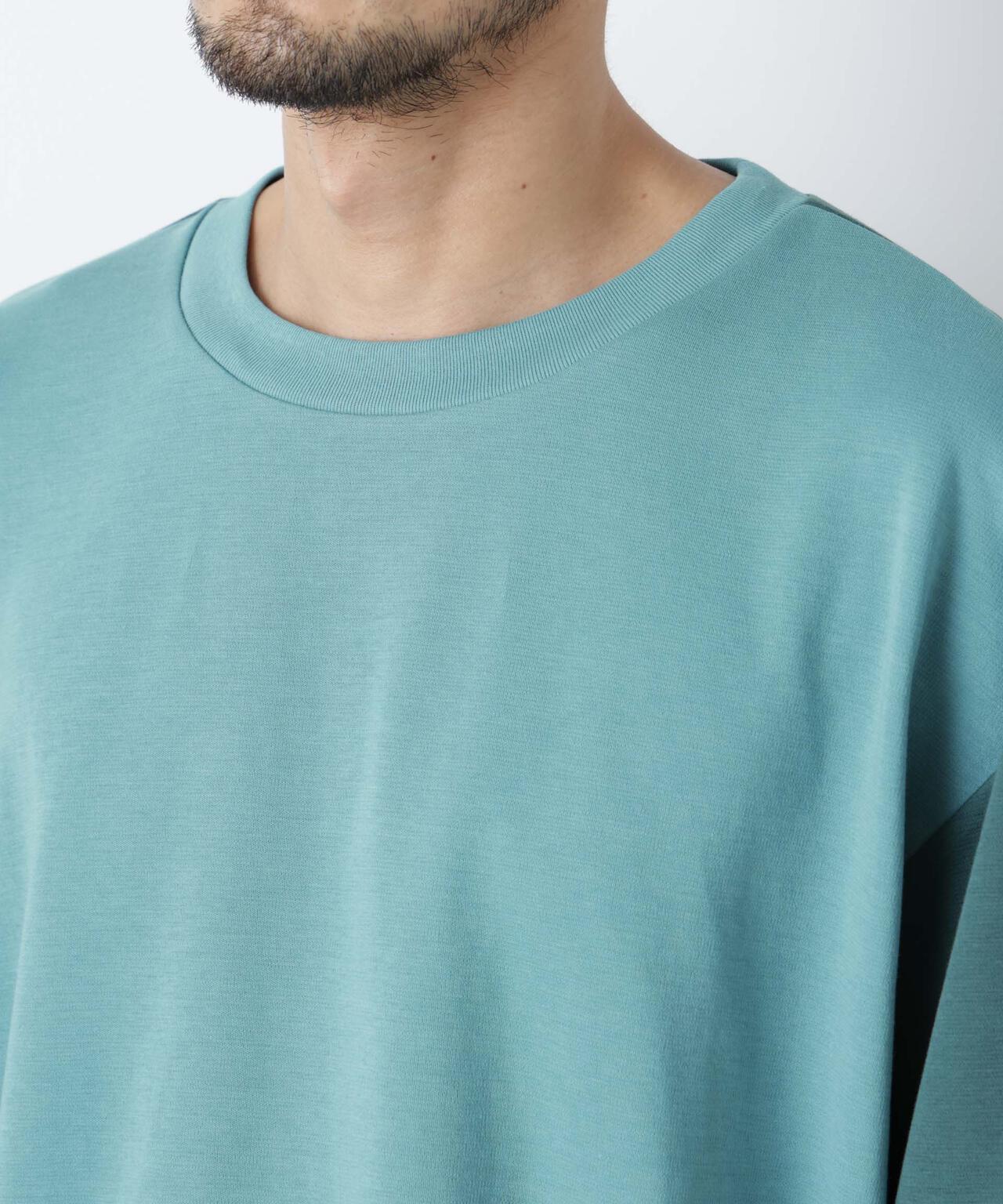 2トーンシルケット切り替えTシャツ 半袖 6726124242