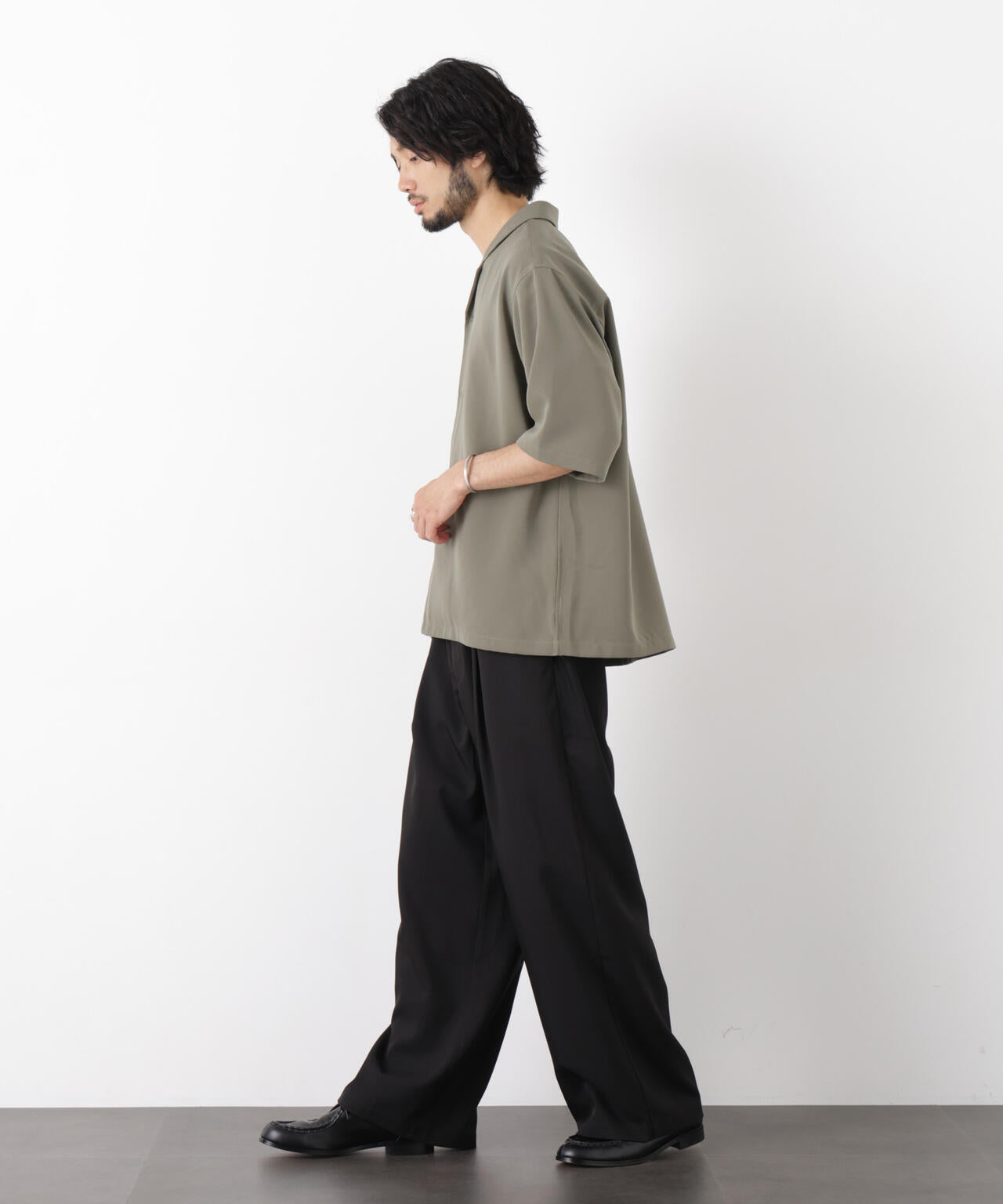 ポリエステルウィーブ ワイドパンツ 6726127224