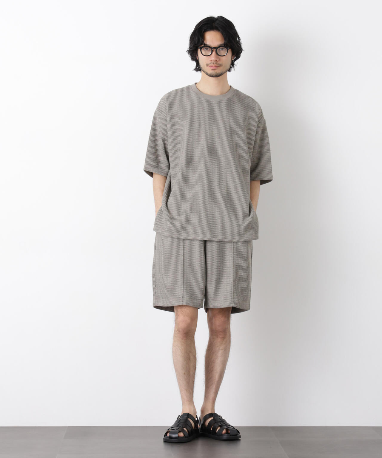 ジャガードニットソーショートパンツ(セットアップ可) 6726128204