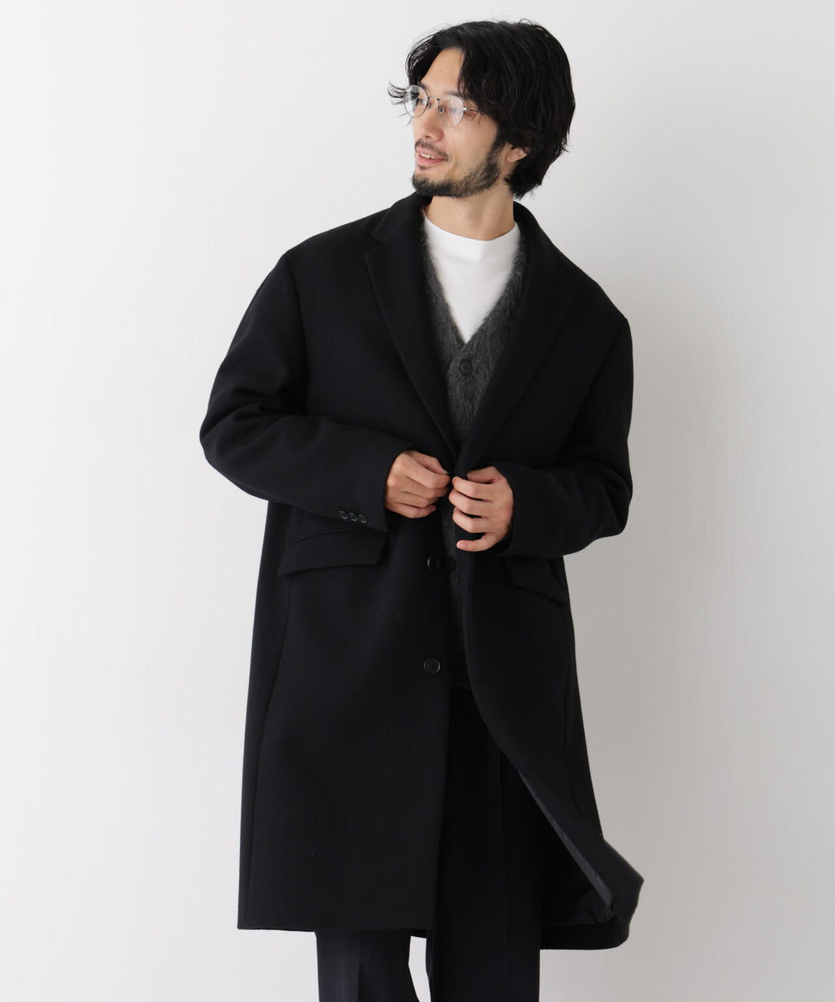 ウール/Nメルトンチェスターコート 6726211201