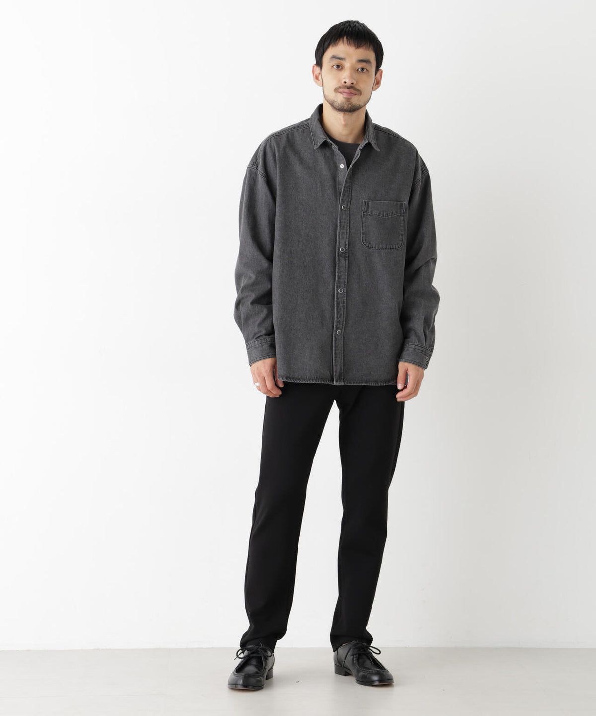 8.5oz ドレープデニムシャツ 長袖 6726220208