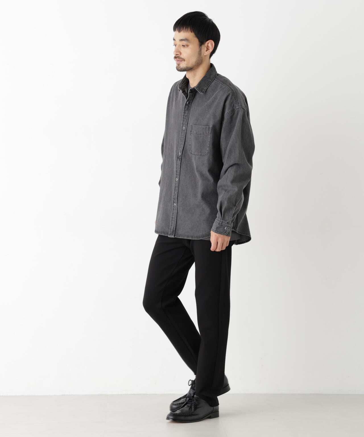8.5oz ドレープデニムシャツ 長袖 6726220208