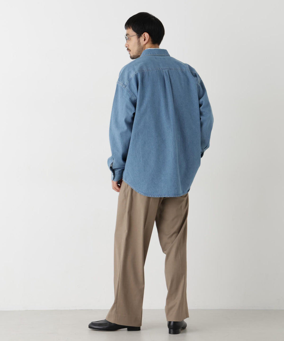 8.5oz ドレープデニムシャツ 長袖 6726220208