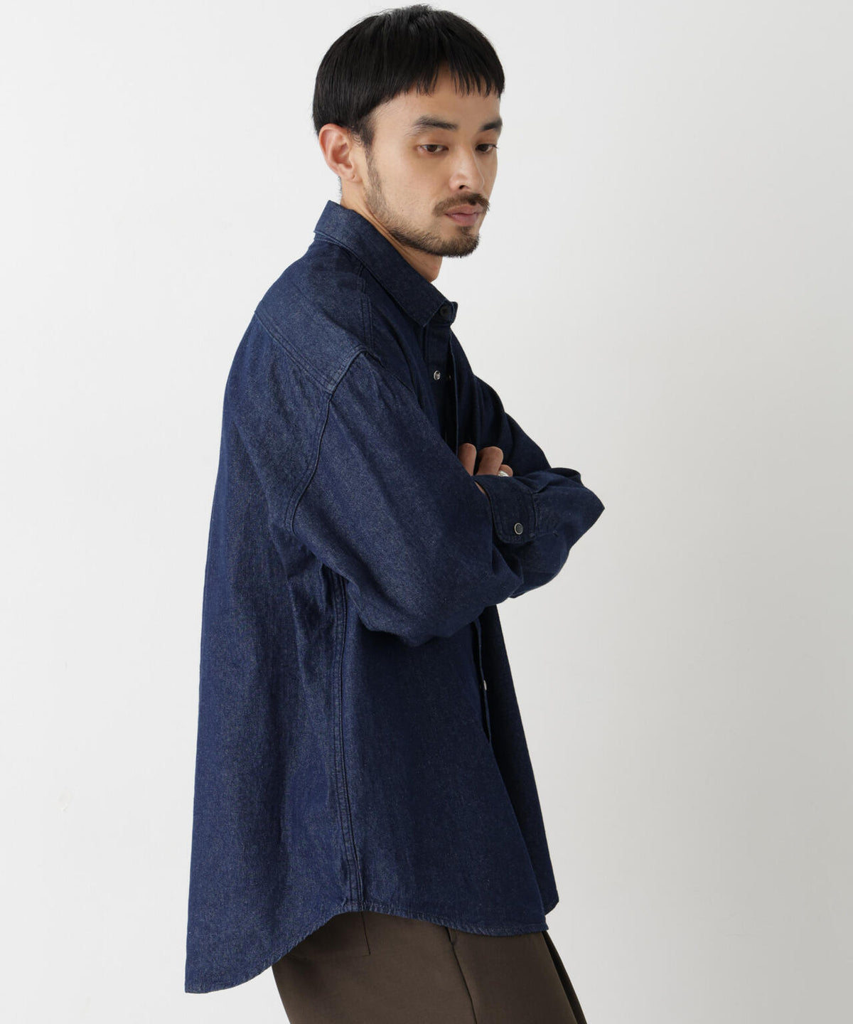 8.5oz ドレープデニムシャツ 長袖 6726220208