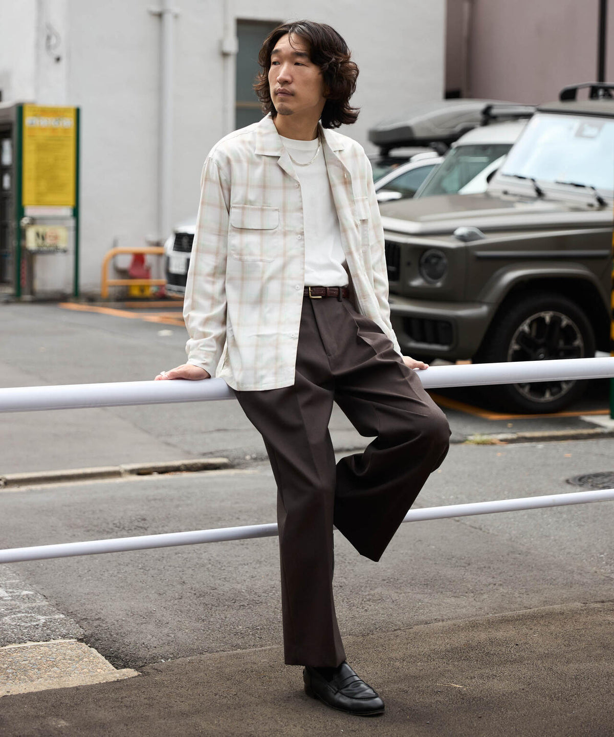 WEB限定/TRドレープオンブレーシャツ 長袖 6726220213