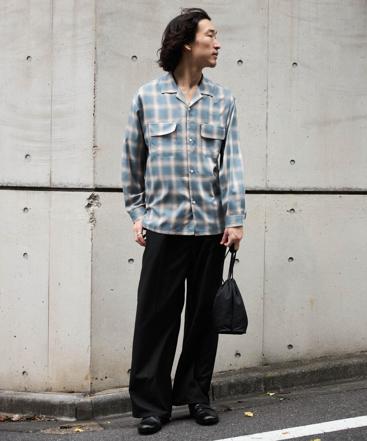 WEB限定/TRドレープオンブレーシャツ 長袖 6726220213
