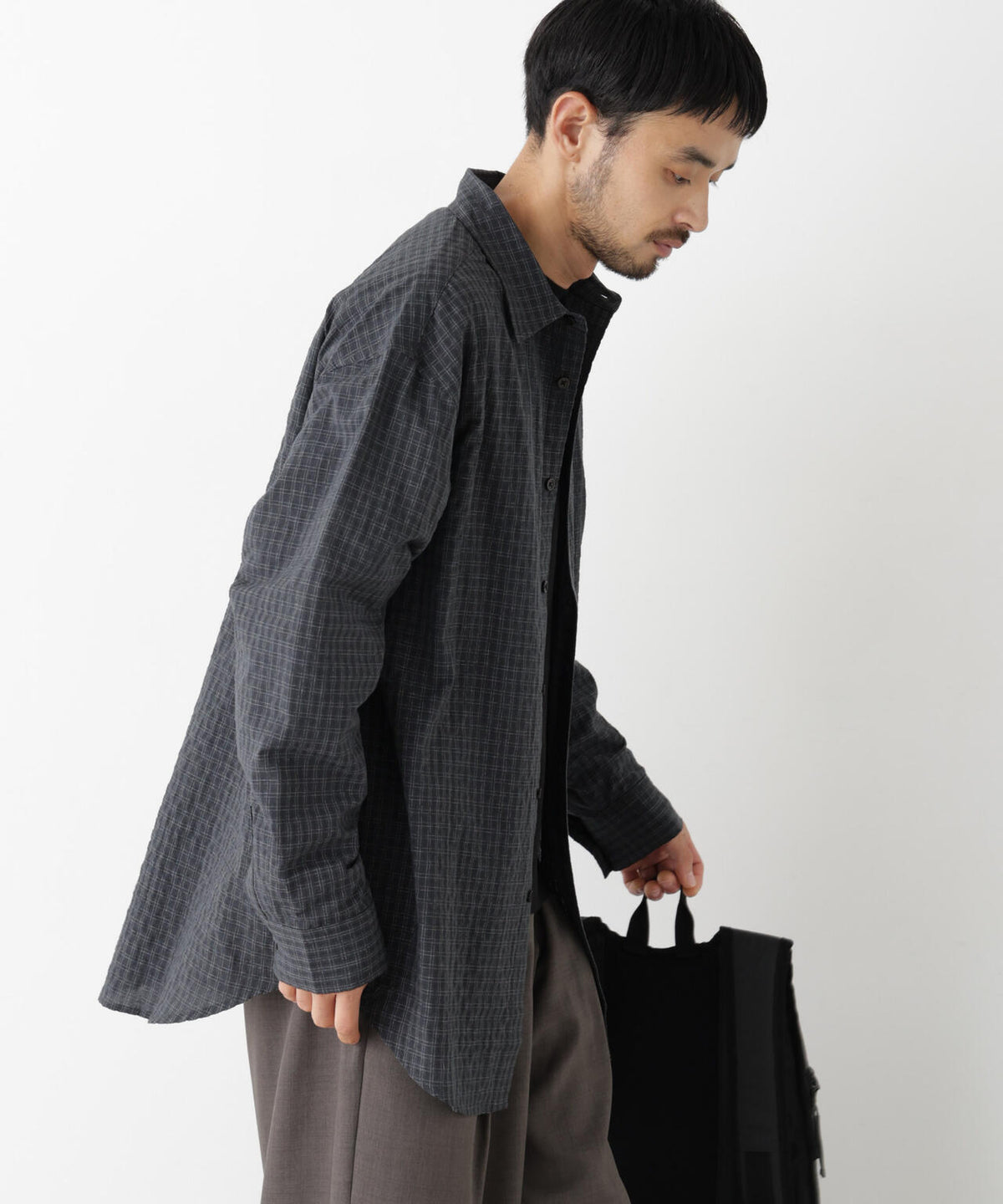 ウインドーチェックシャツ 長袖 6726220218