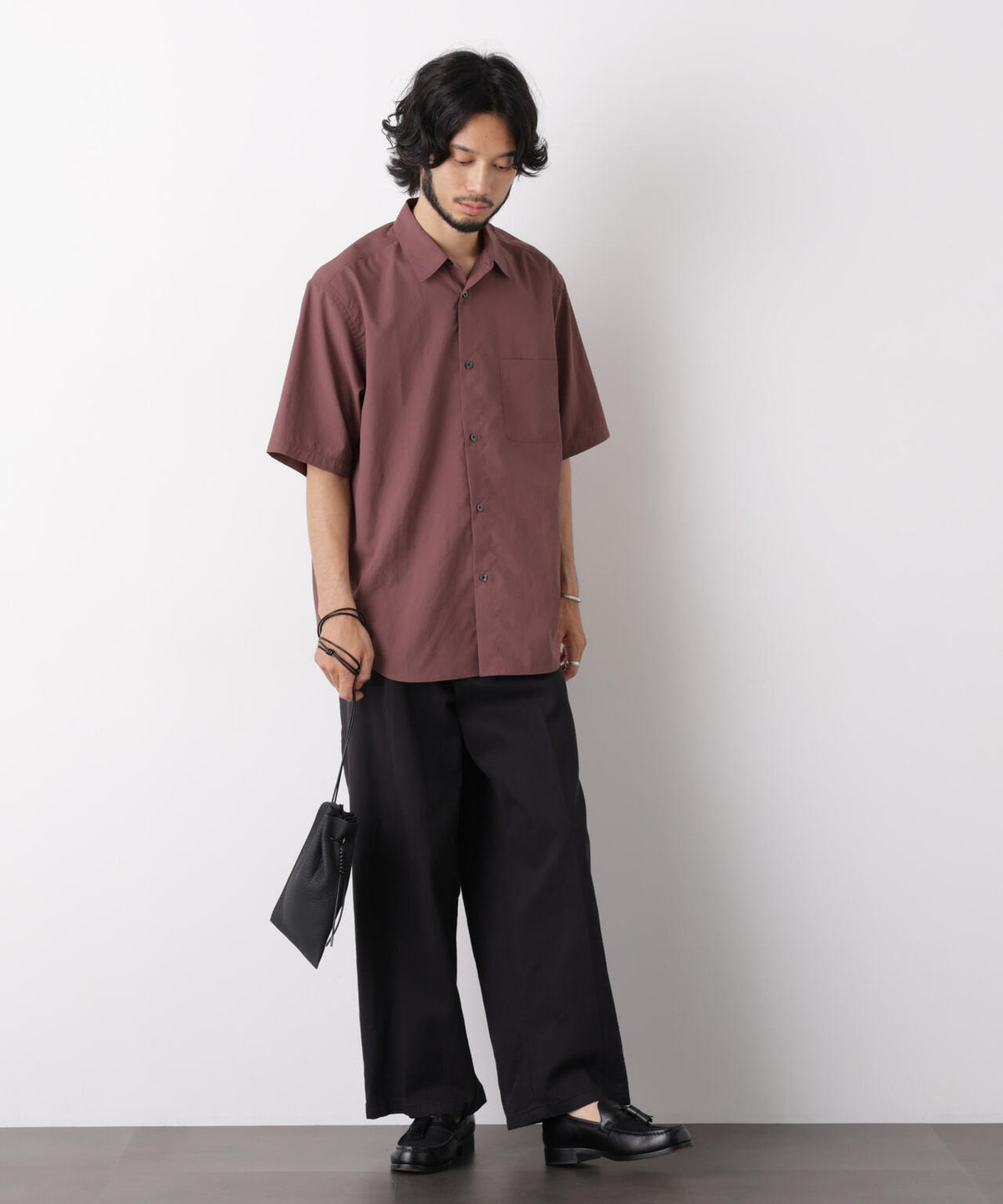 コットンタッチレギュラーカラーシャツ 半袖 6726221207
