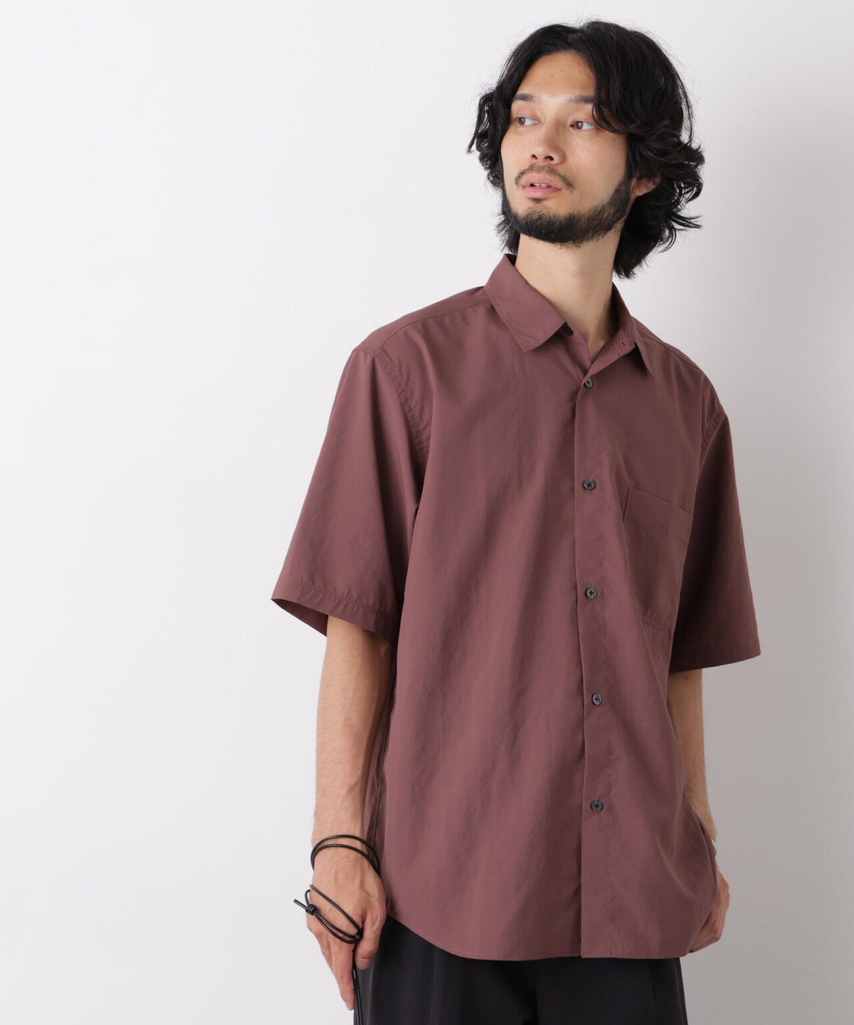 コットンタッチレギュラーカラーシャツ 半袖 6726221207