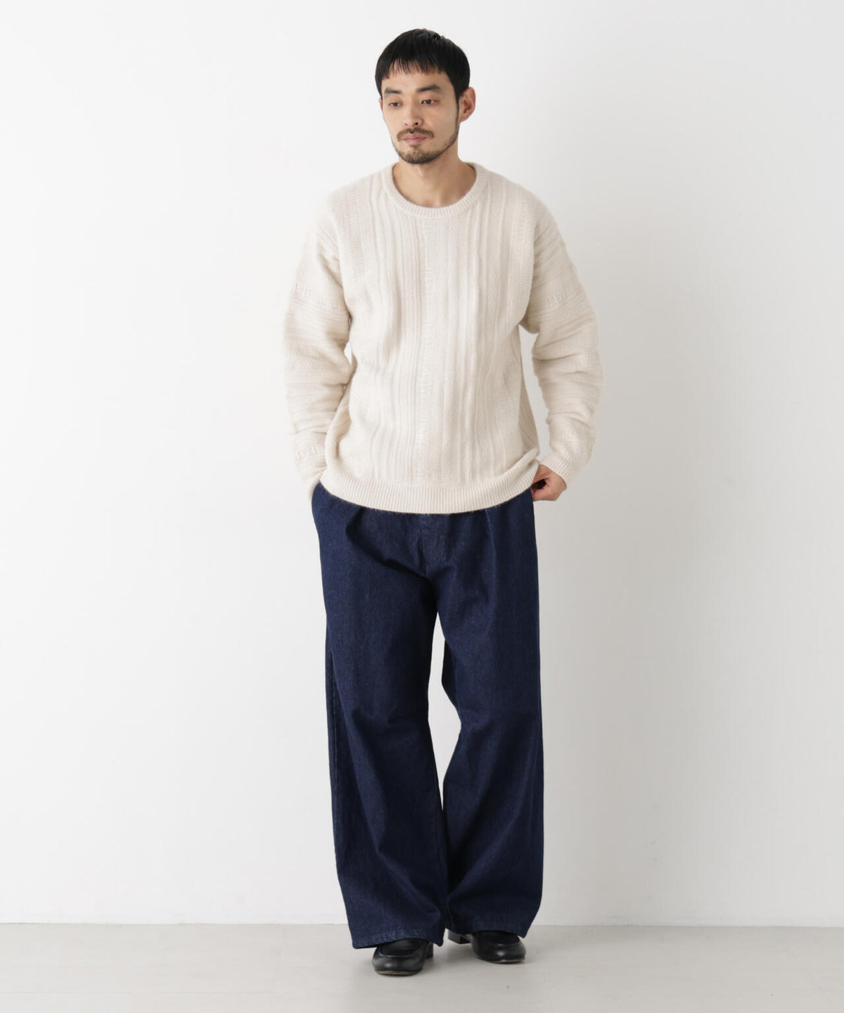 立体ジャガードニット 長袖 6726222220