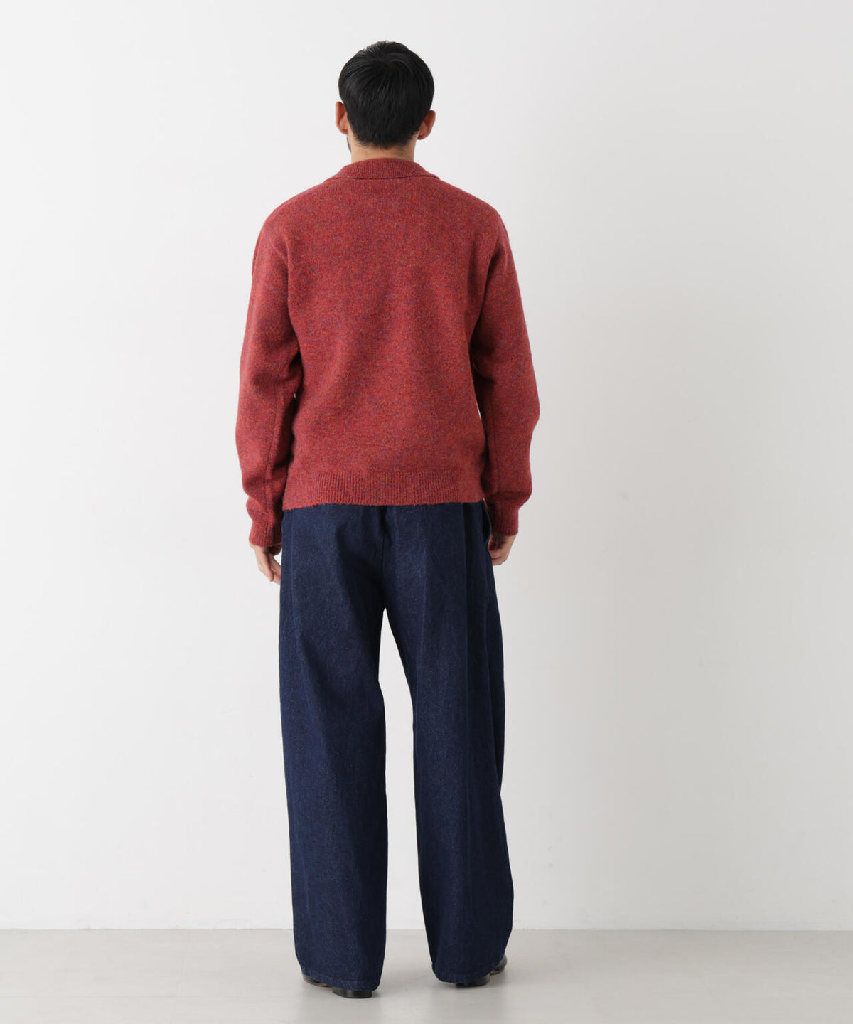 ファンシーヤーンハーフZIPニット 長袖 6726222224