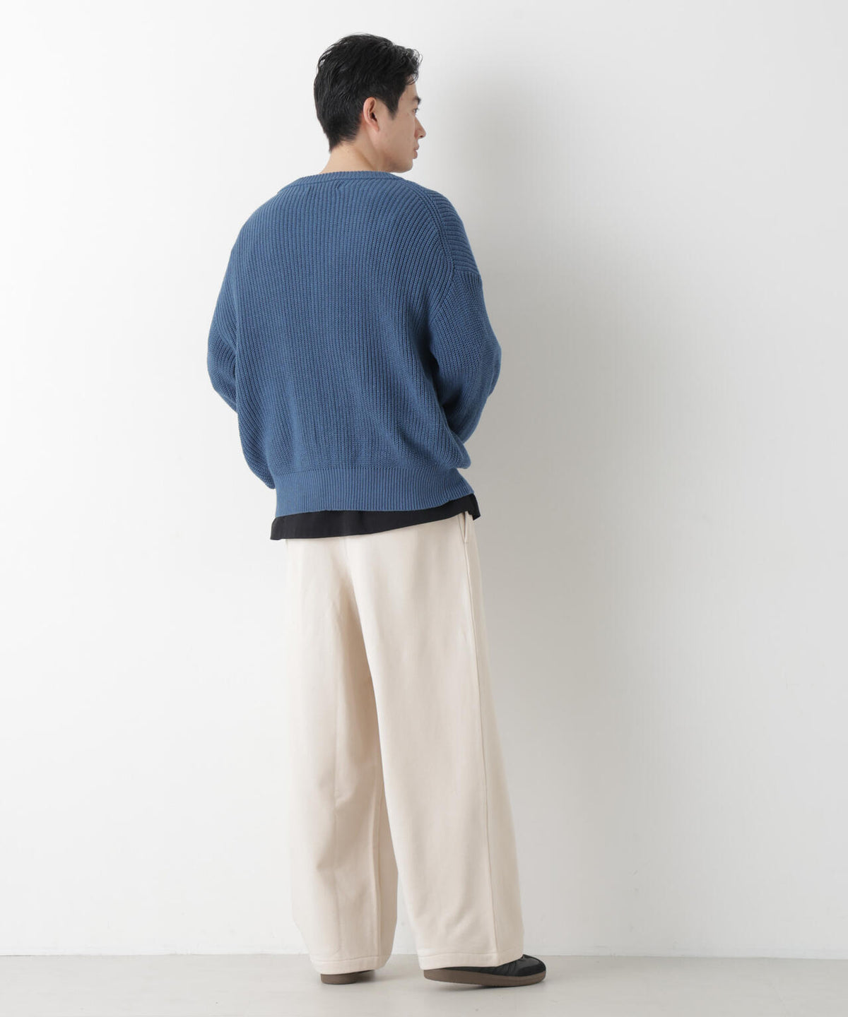 WEB限定/ワイドフィット畔編カーディガン 6726222228