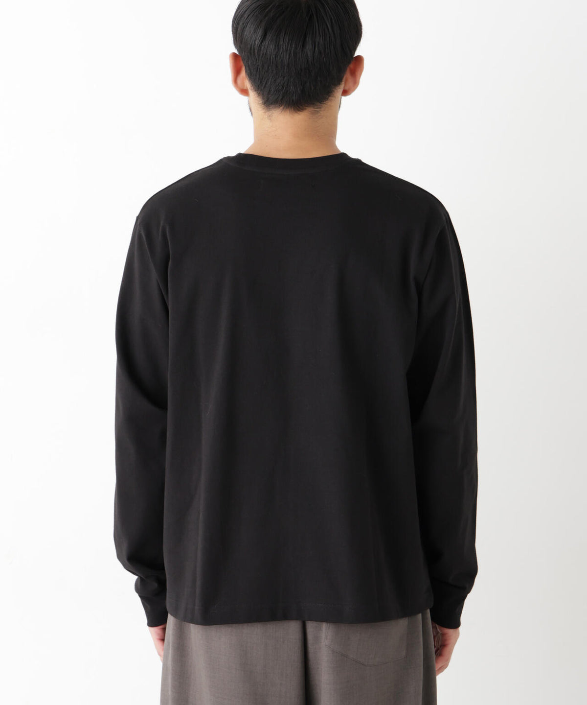 WEB限定/度詰めプレーティングクロップドTシャツ長袖 6726223213