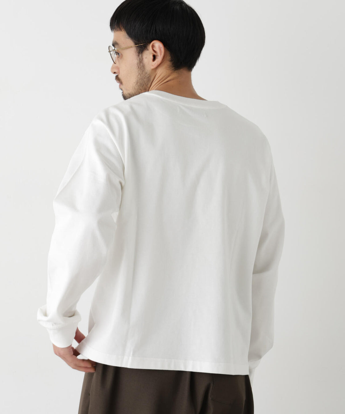 WEB限定/度詰めプレーティングクロップドTシャツ長袖 6726223213