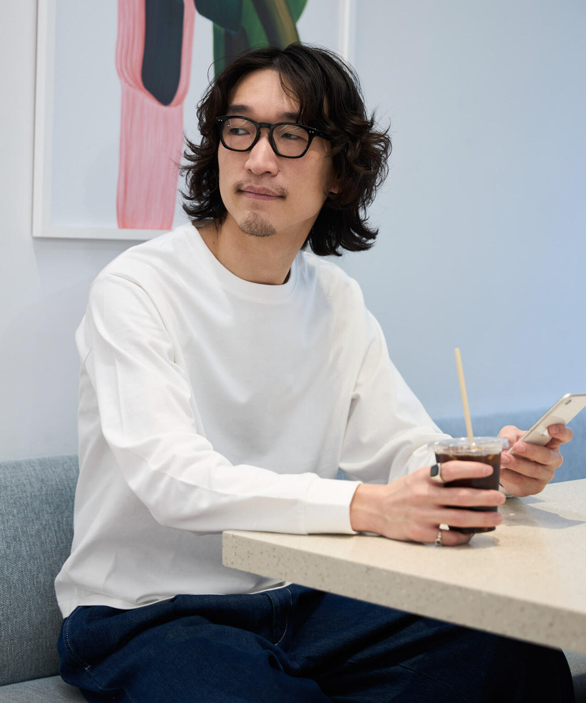 WEB限定/度詰めプレーティングクロップドTシャツ長袖 6726223213
