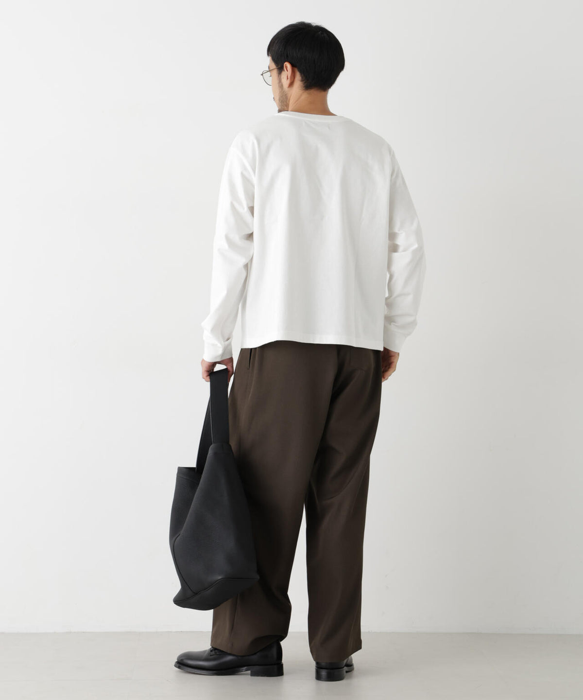 WEB限定/度詰めプレーティングクロップドTシャツ長袖 6726223213