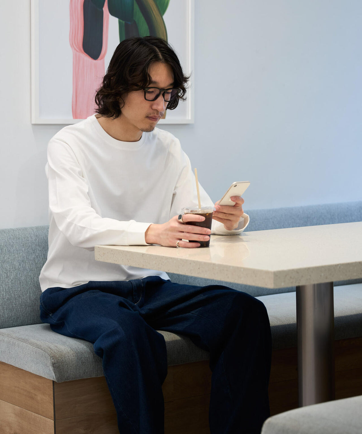 WEB限定/度詰めプレーティングクロップドTシャツ長袖 6726223213