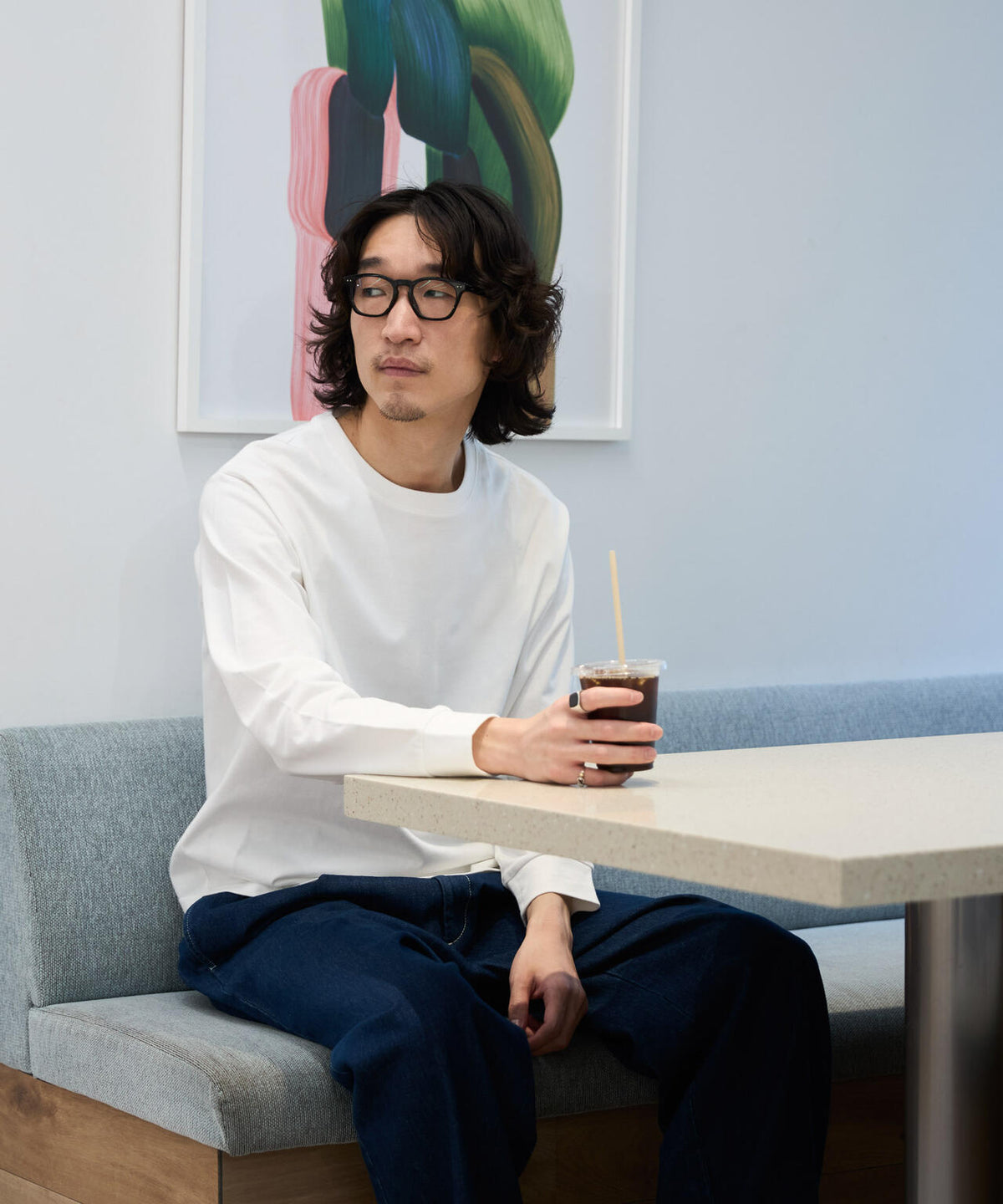 WEB限定/度詰めプレーティングクロップドTシャツ長袖 6726223213