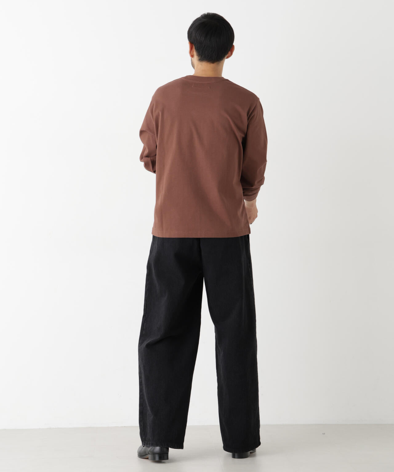 WEB限定/度詰めプレーティングクロップドTシャツ長袖 6726223213