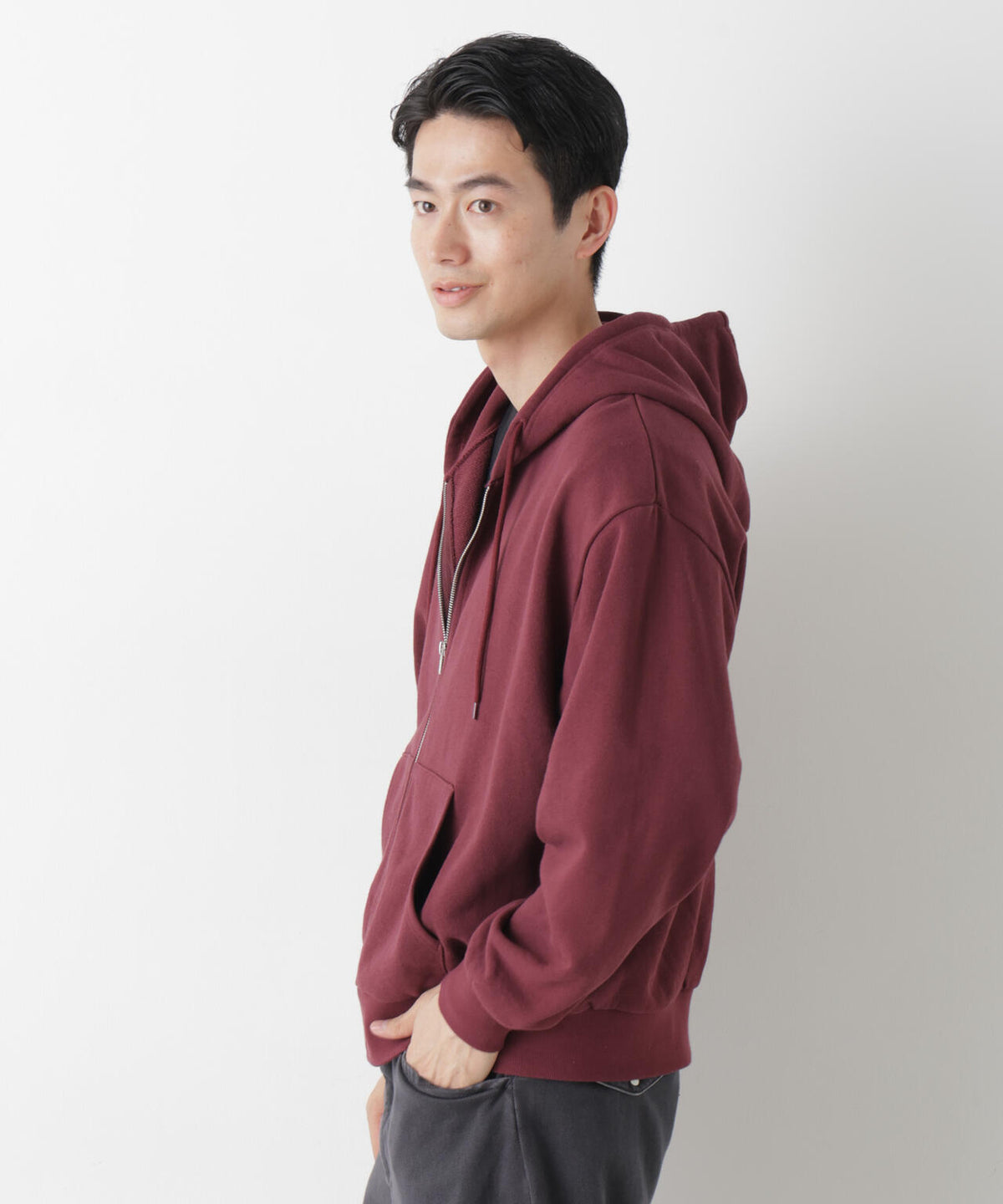 WEB限定/ワイドフィットスウェットZIPパーカー 6726223217