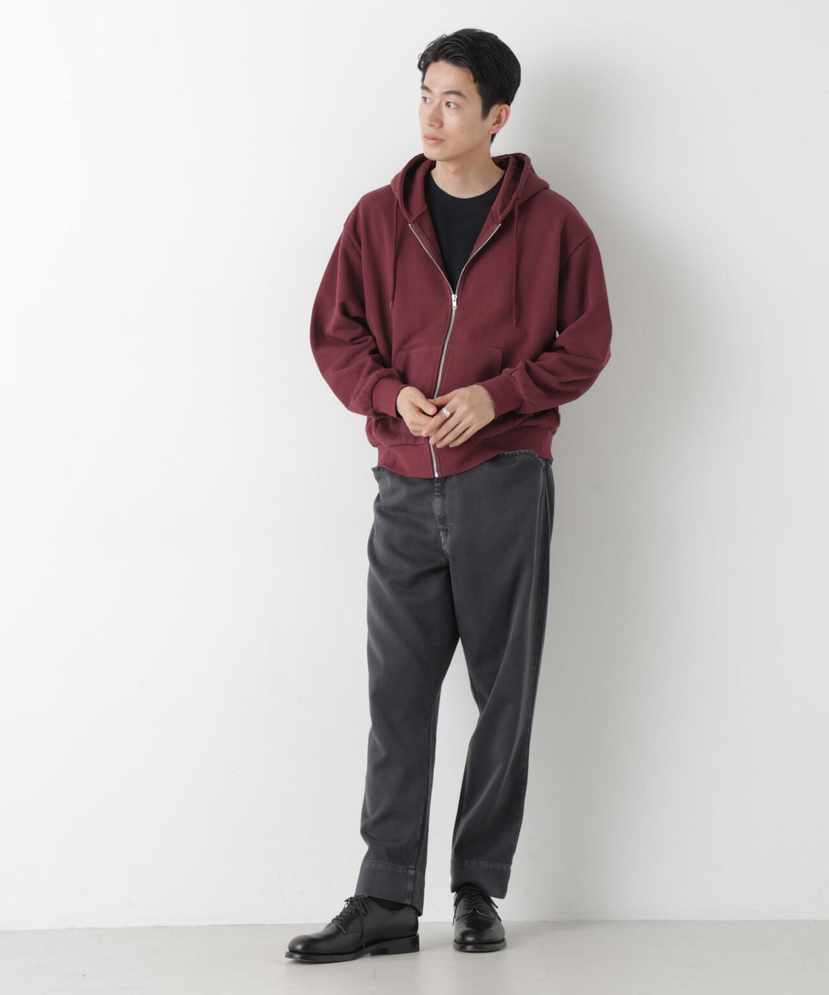 WEB限定/ワイドフィットスウェットZIPパーカー 6726223217
