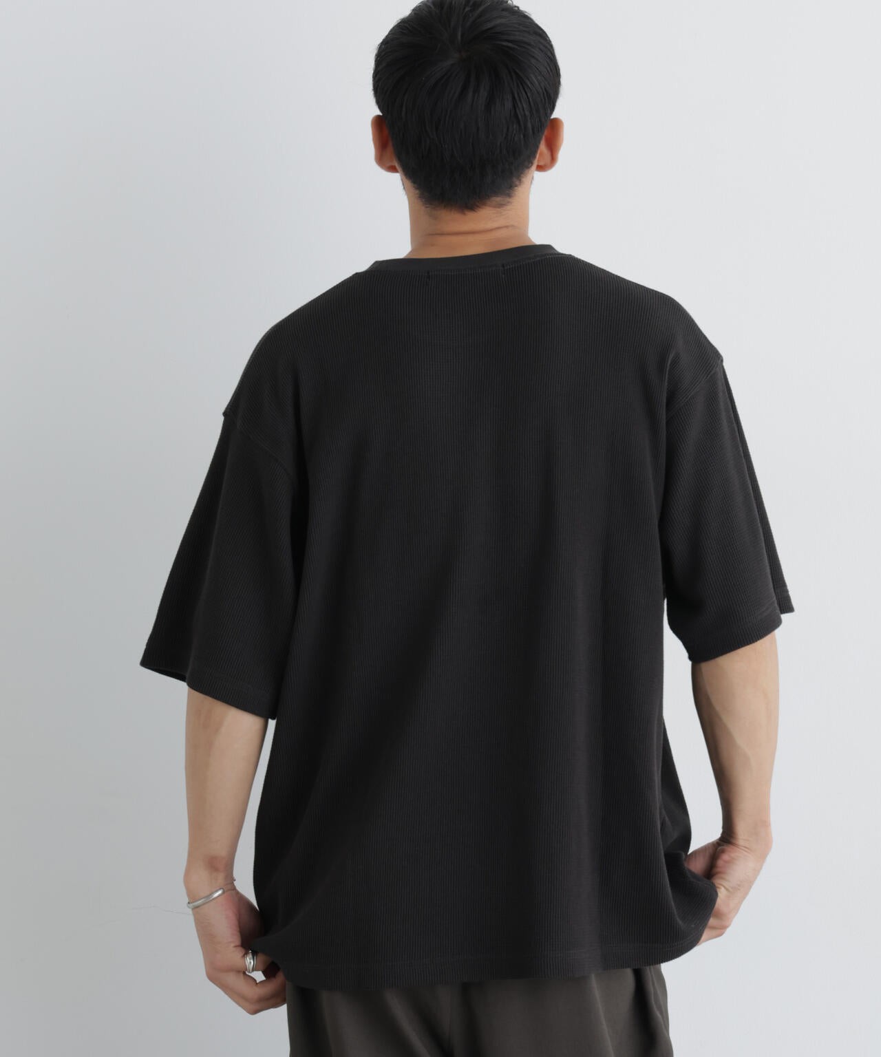 USAコットン×COOLMAX(R) ワッフルワイドTシャツ半袖 6726224207