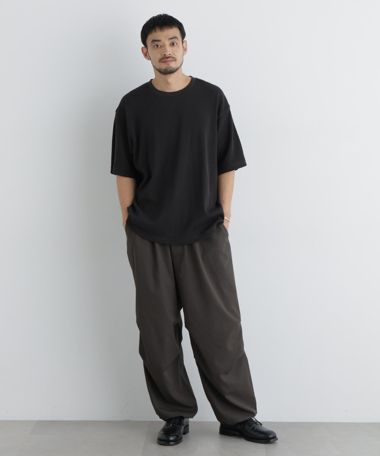 USAコットン×COOLMAX(R) ワッフルワイドTシャツ半袖 6726224207