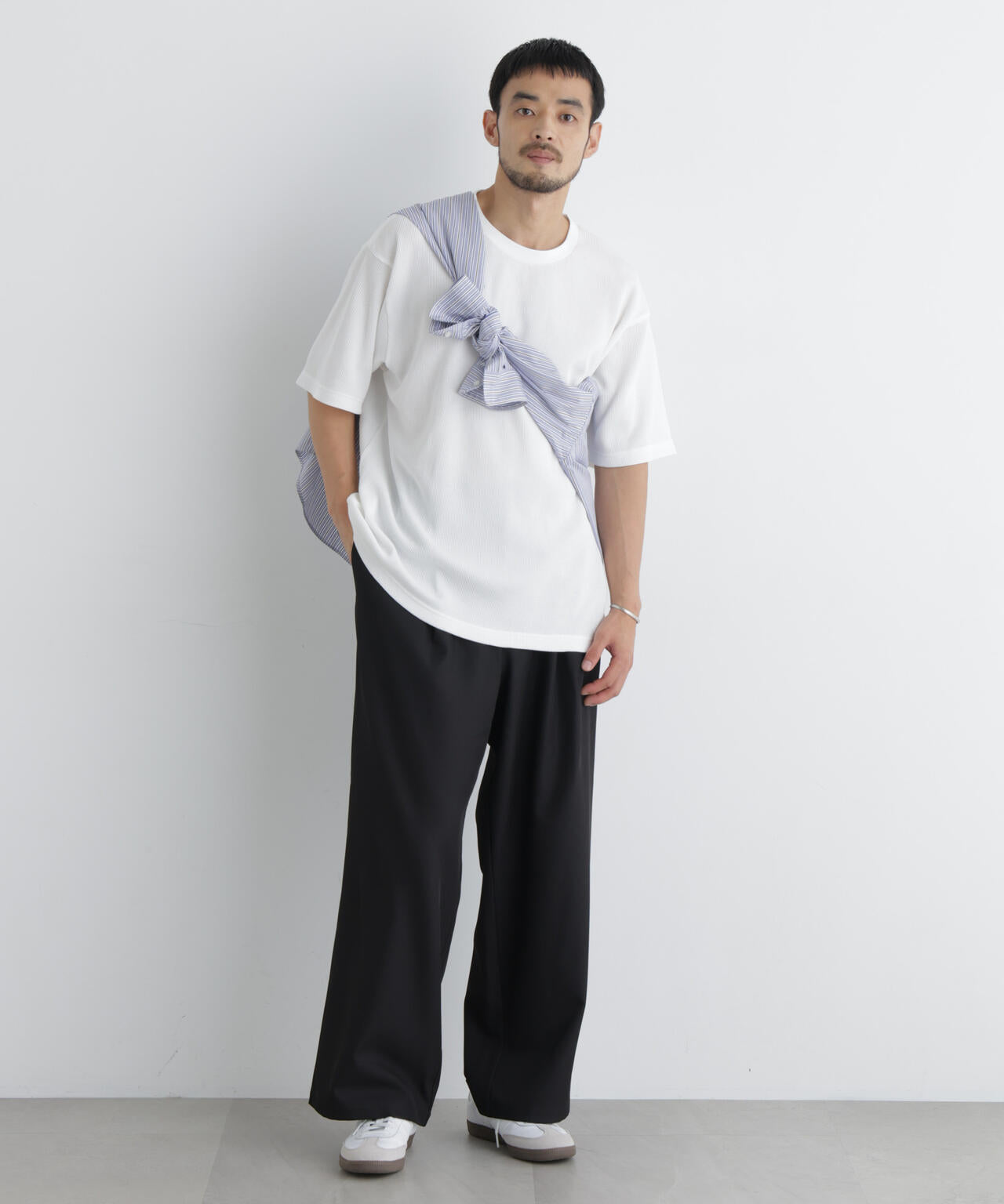 USAコットン×COOLMAX(R) ワッフルワイドTシャツ半袖 6726224207