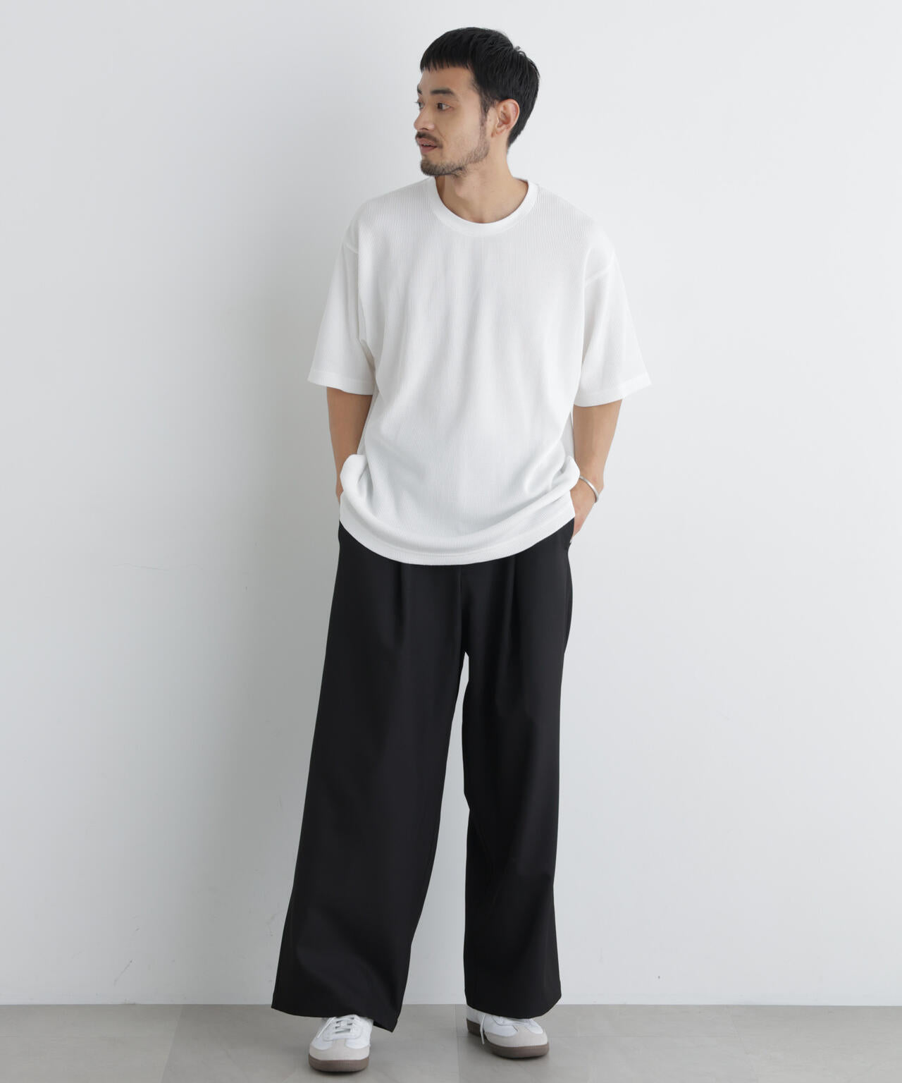 USAコットン×COOLMAX(R) ワッフルワイドTシャツ半袖 6726224207