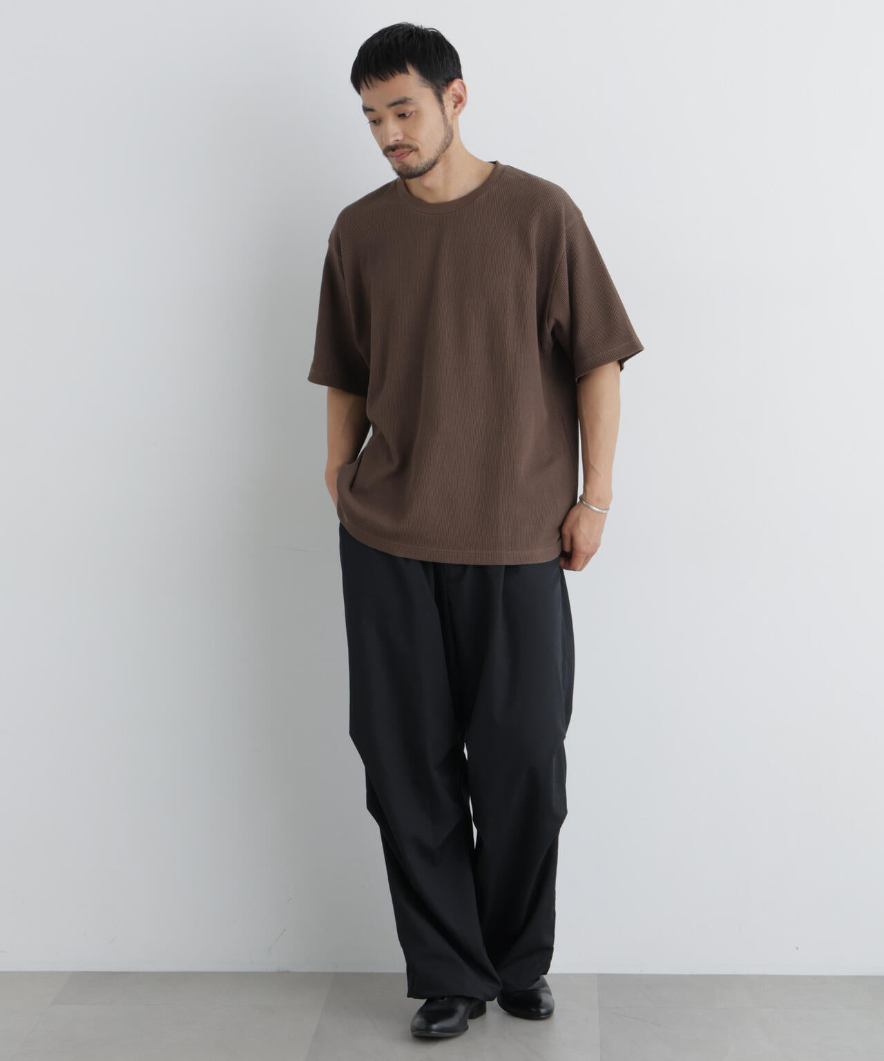 USAコットン×COOLMAX(R) ワッフルワイドTシャツ半袖 6726224207