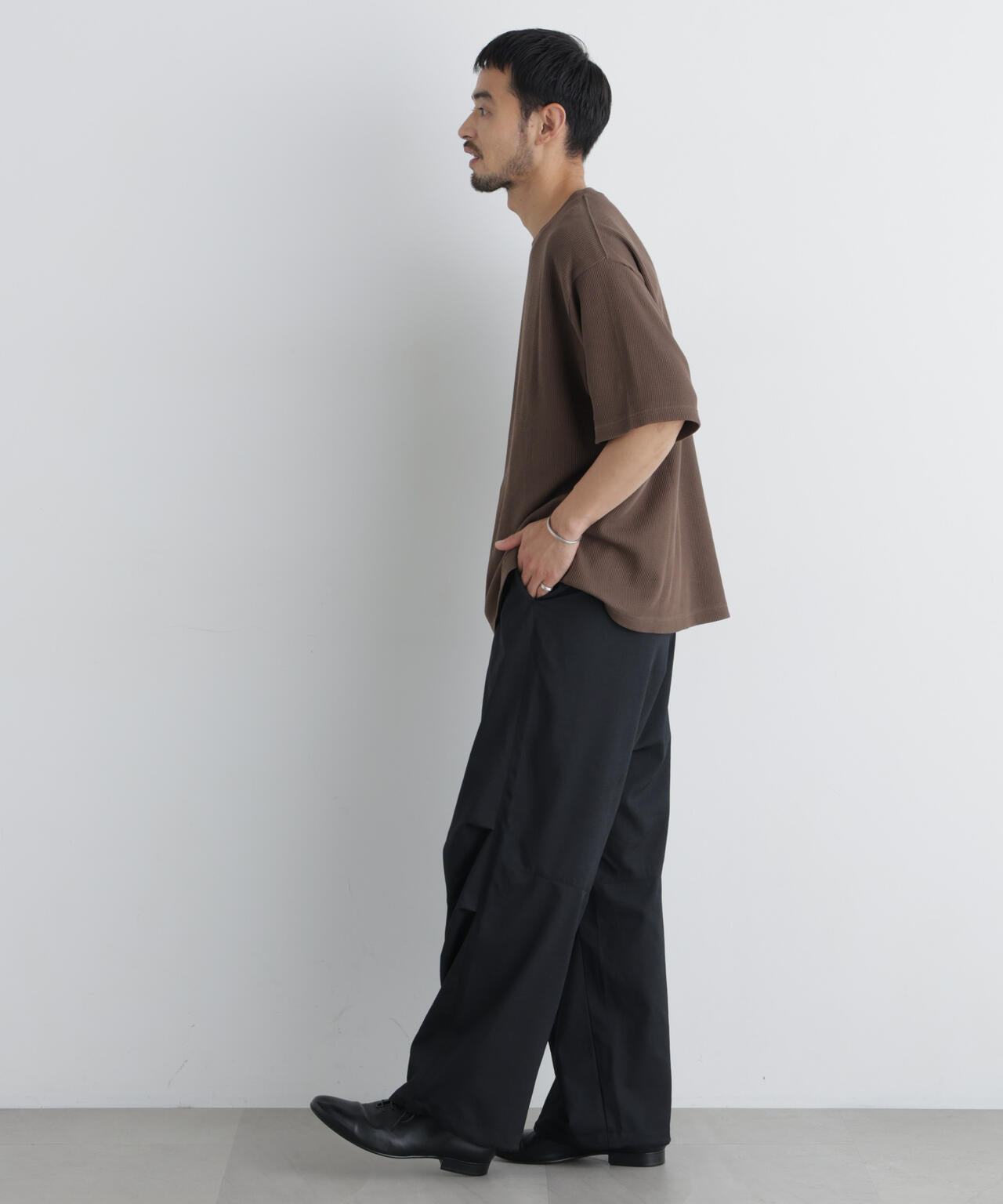 USAコットン×COOLMAX(R) ワッフルワイドTシャツ半袖 6726224207