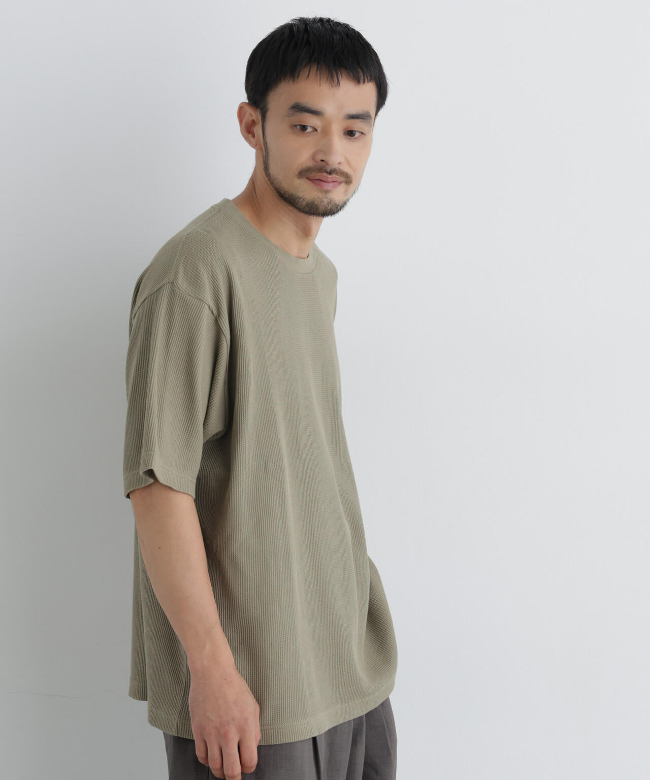 USAコットン×COOLMAX(R) ワッフルワイドTシャツ半袖 6726224207