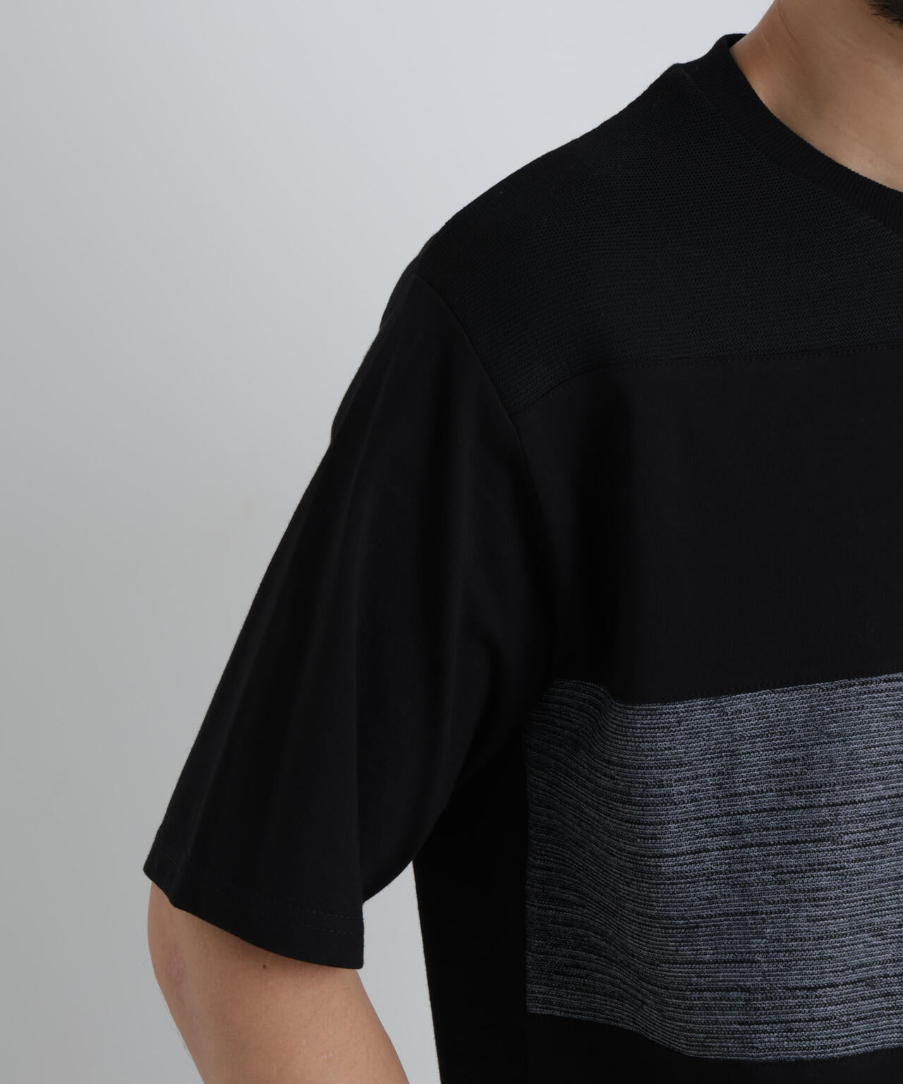 ニットコンビボーダーTシャツ 半袖 6726224214